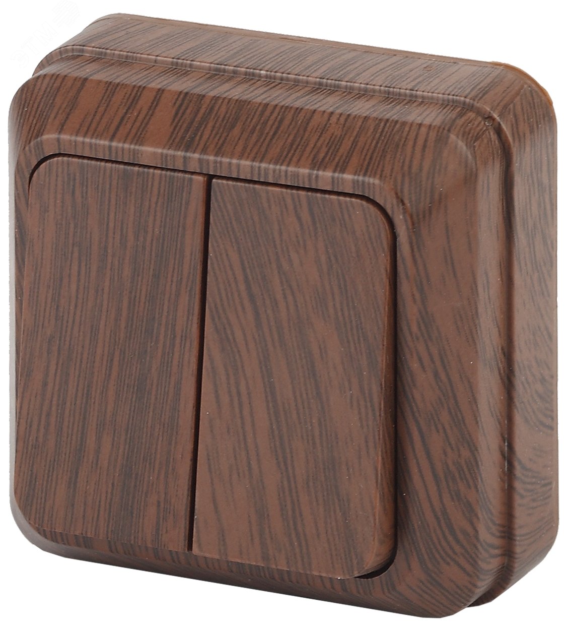 Изображение товара Двухклавишный выключатель открытой установки Intro Quadro венге 10A 250V