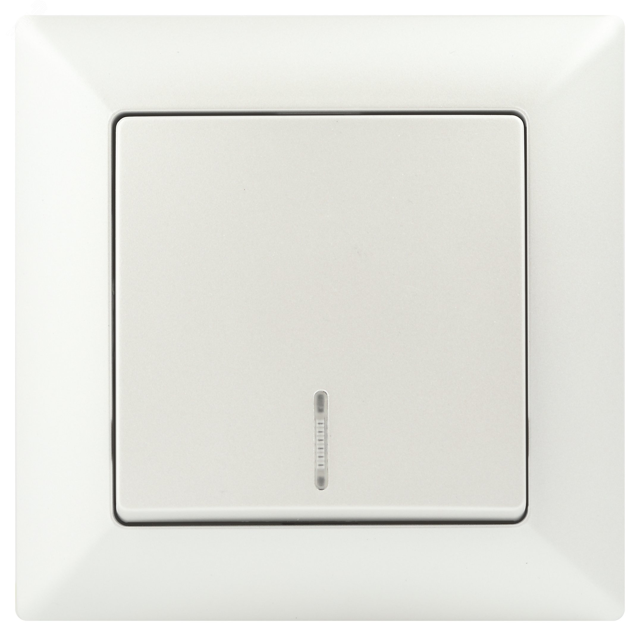 Изображение товара Выключатель одноклавишный скрытого монтажа с подсветкой перламутр 10А 220В Intro Solo 4-102-06