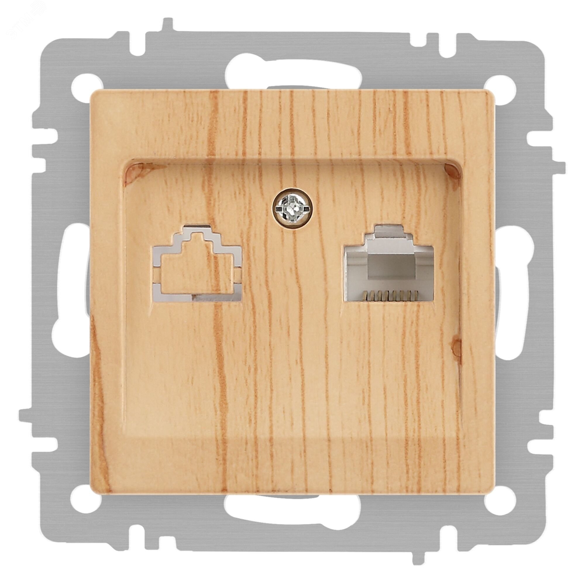 Изображение товара Информационная розетка Intro Accent 6-303-11 для RJ45, IP20, сосна, скрытая установка