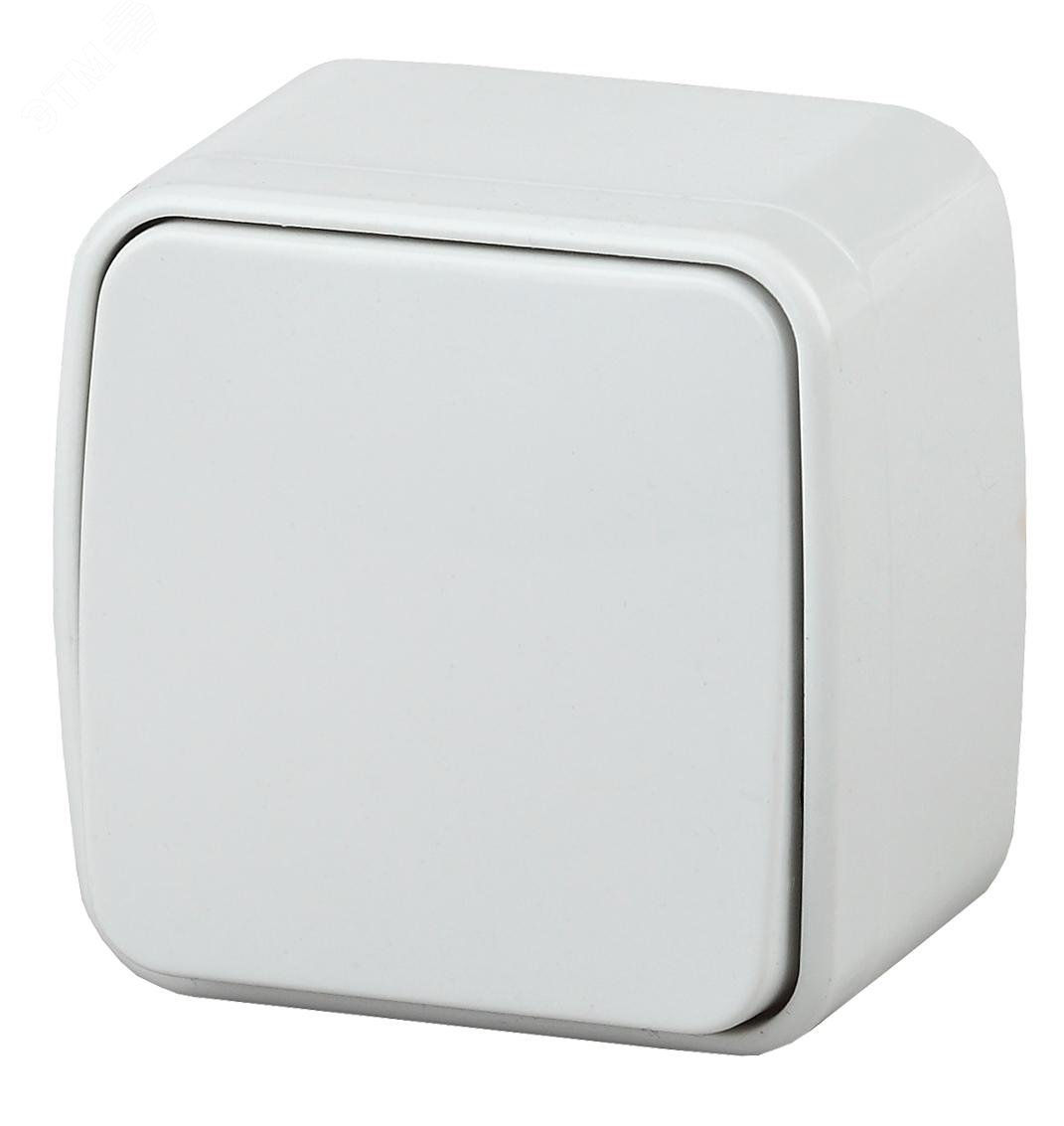 Изображение товара Одноклавишный выключатель наружный Intro Polo 10А IP20 белый