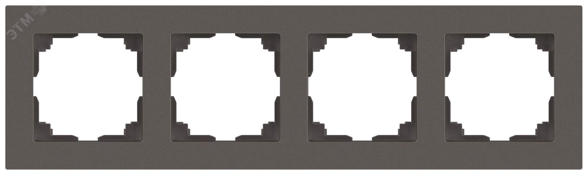 Изображение товара Рамка для розеток и выключателей 4 поста Intro Accent титан термопласт