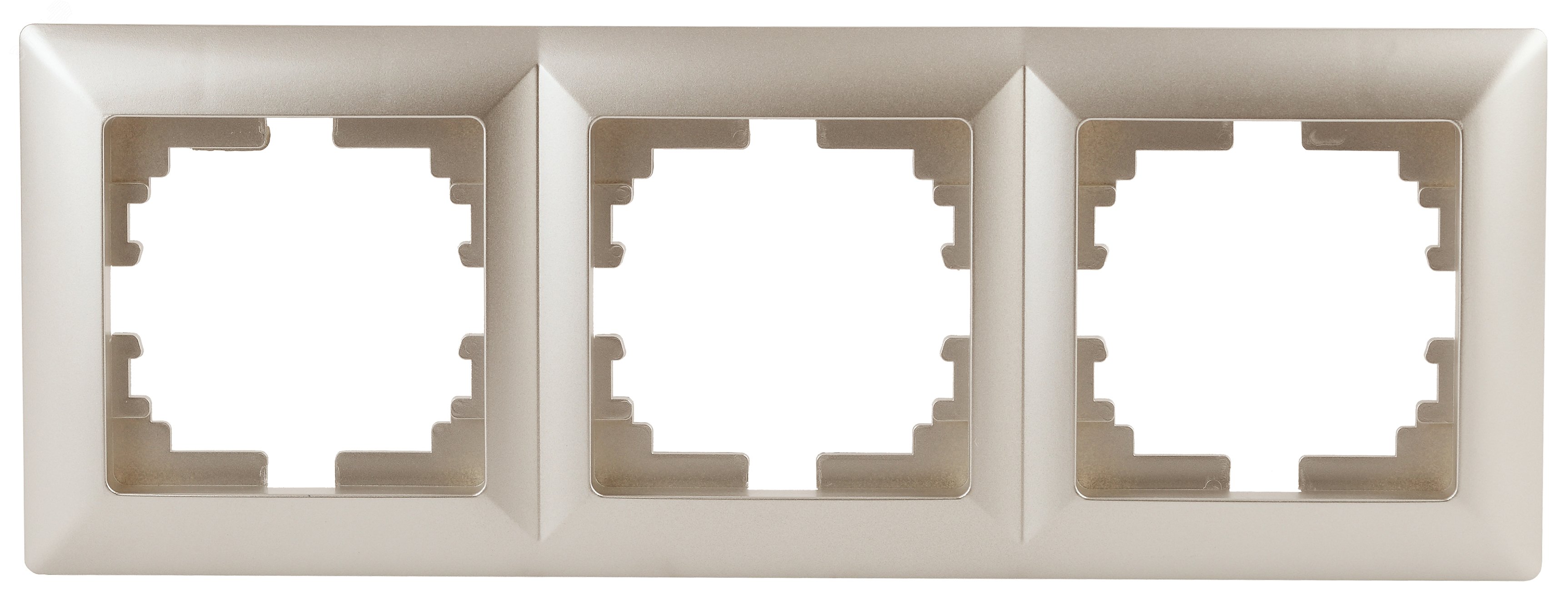 Изображение товара Рамка для розеток и выключателей 3 поста бежевый Intro Solo 4-503-04
