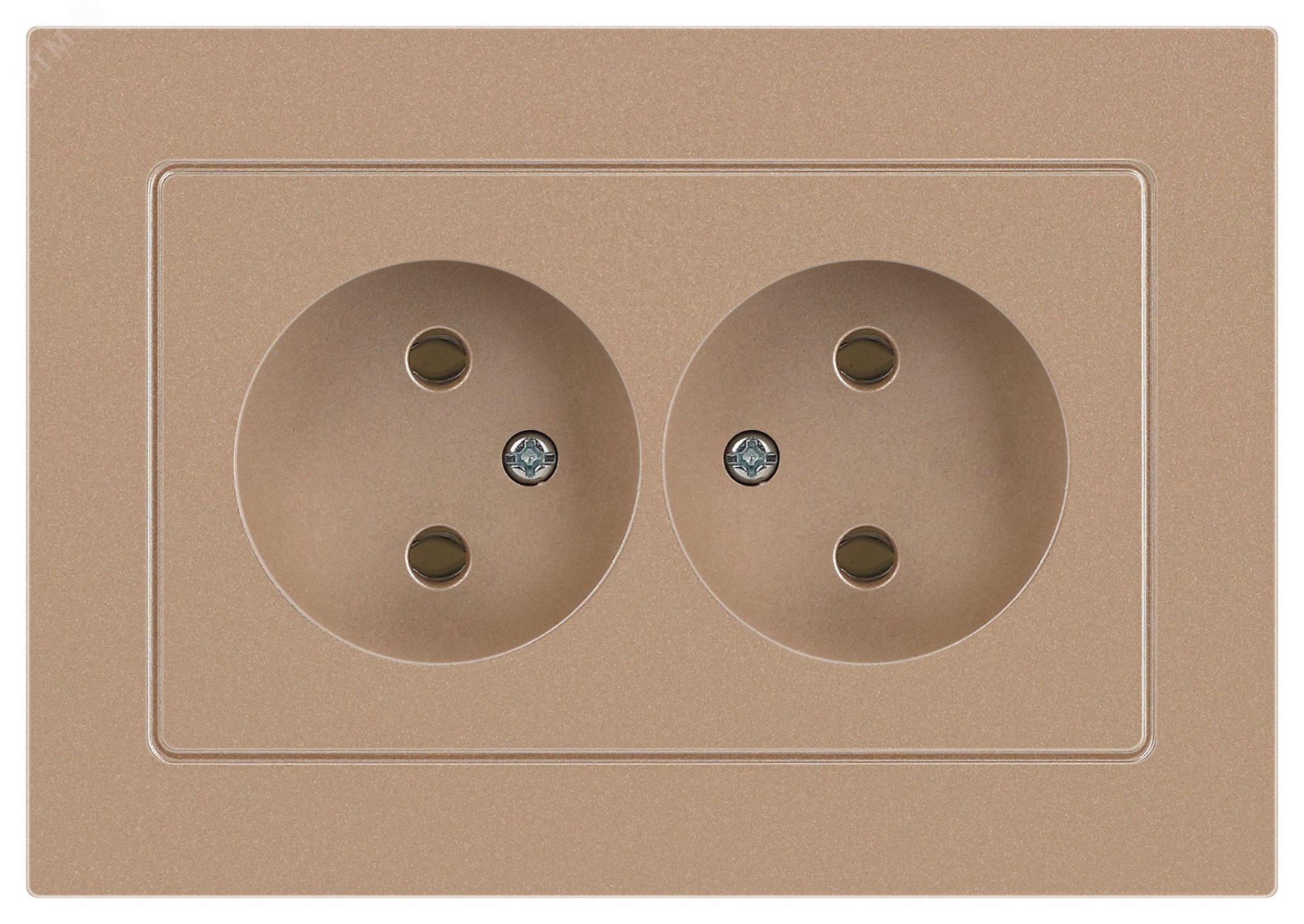 Изображение товара Розетка скрытого монтажа однофазная шампань 16А IP20 Intro Accent