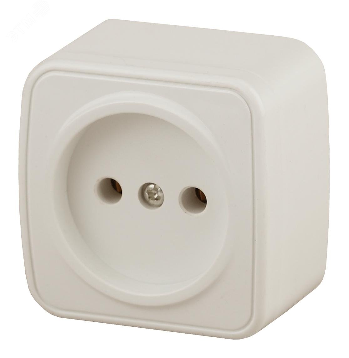 Изображение товара Розетка однофазная наружная IP20 16А 250В слоновая кость Intro Polo