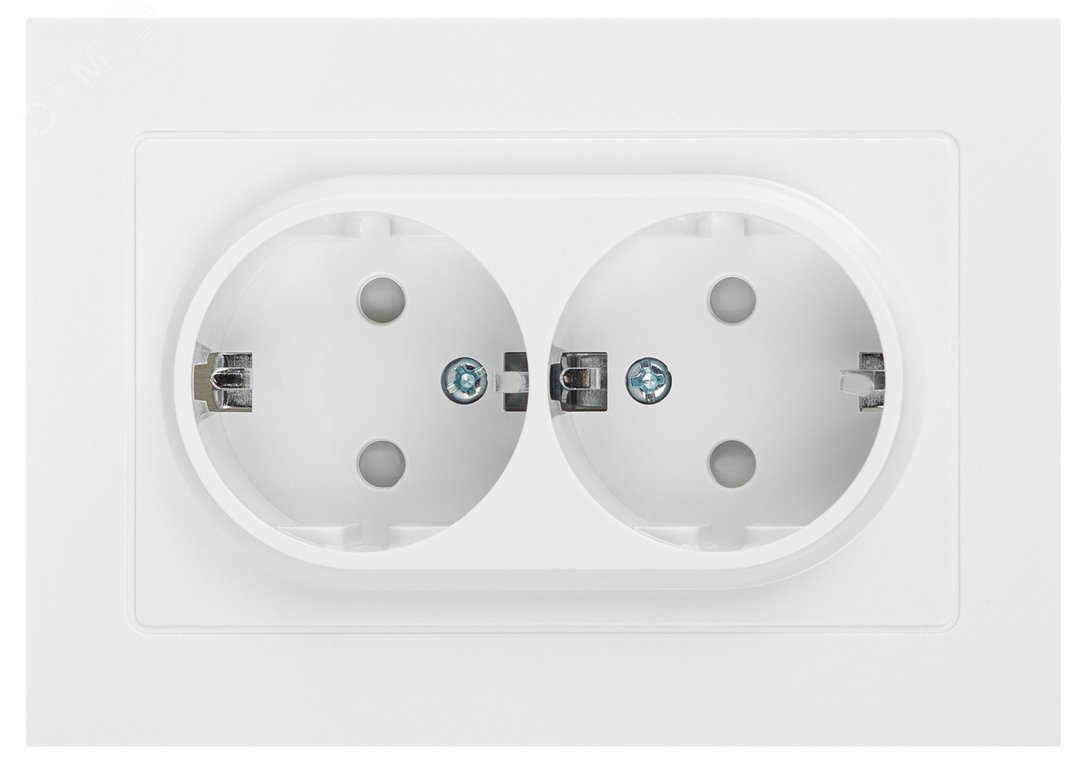 Изображение товара Розетка однофазная двойная скрытого монтажа, в рамку с заземлением со шторками антрацит 16А 250В IP20 винтовые зажимы 6-208-01 Intro Accent (шт)