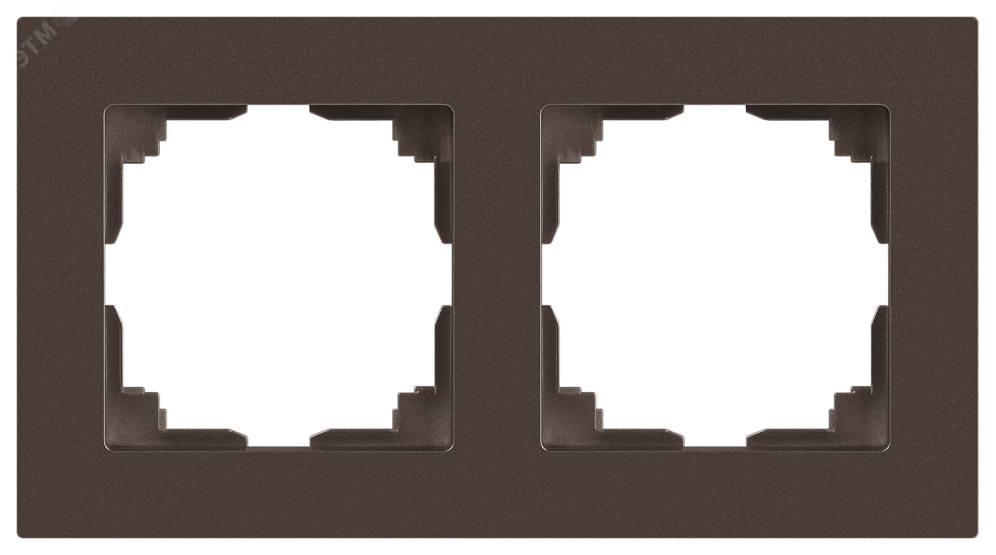 Изображение товара Рамка для розеток и выключателей 2 поста бронза пластик Intro Accent 6-502-08 (шт)