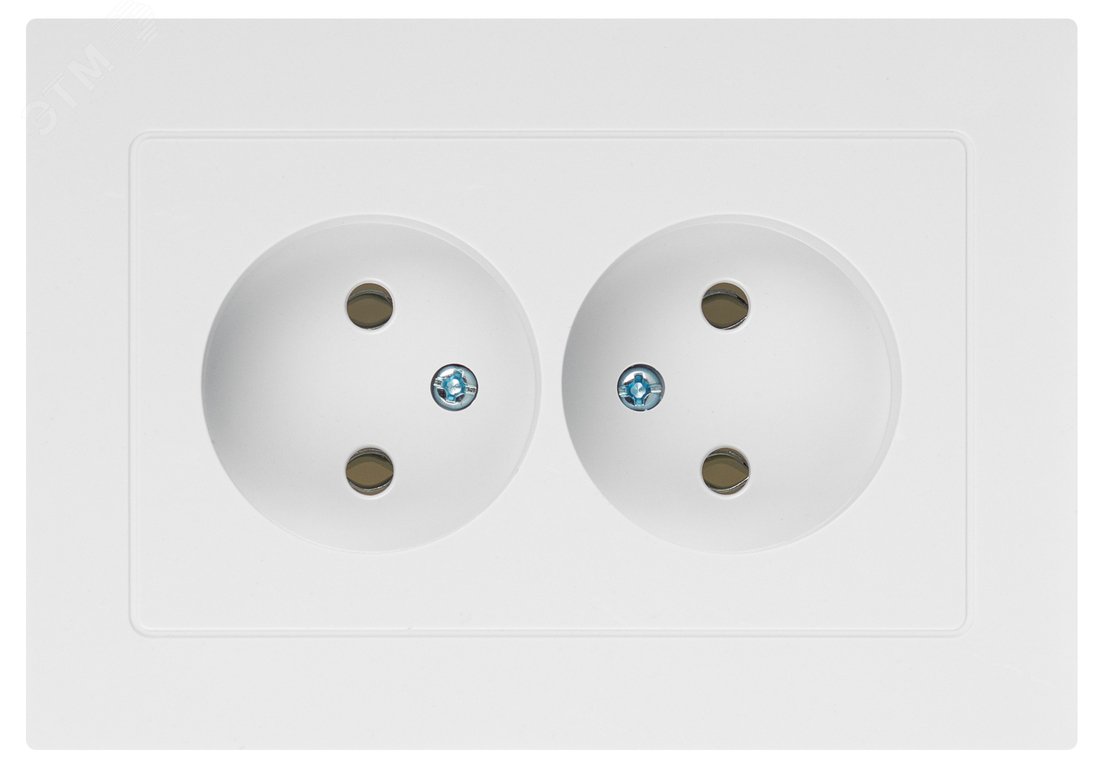 Изображение товара Розетка однофазная скрытого монтажа серии Intro Accent белый 16А 250В IP20