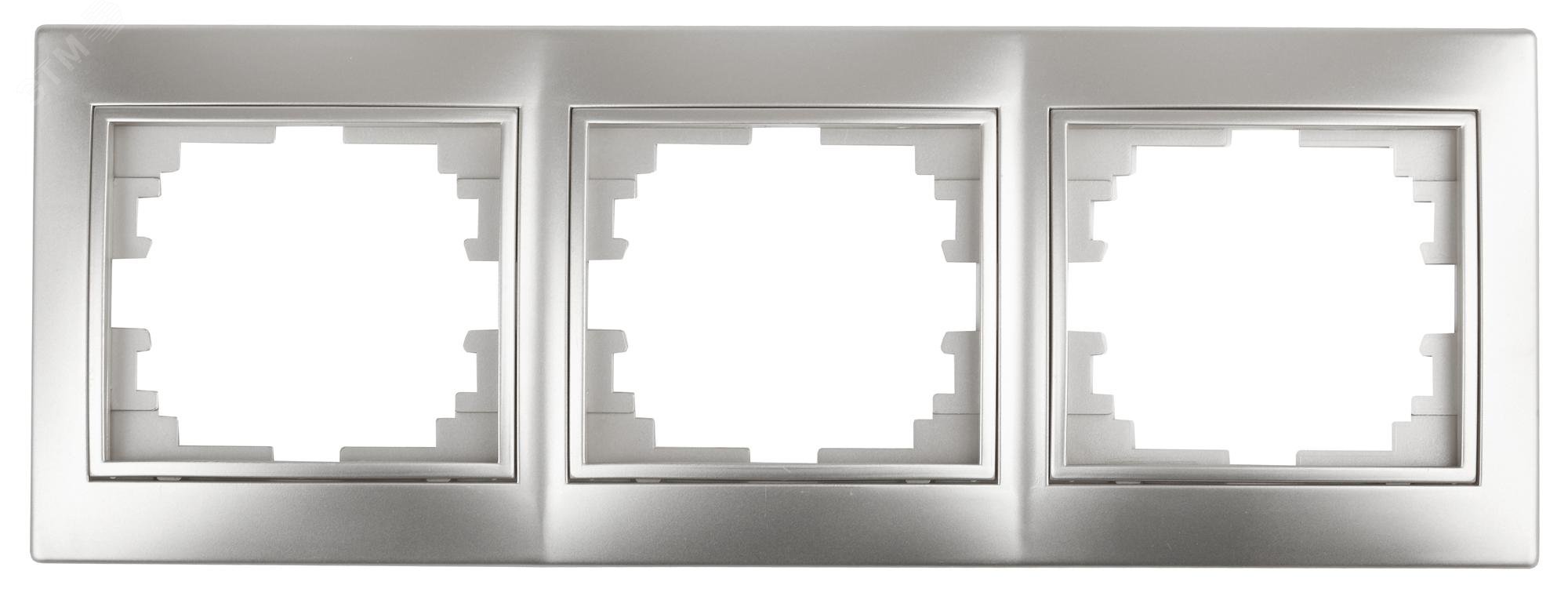 Изображение товара Intro Plano 1-503-03 рамка 3 поста алюминий скрытого монтажа