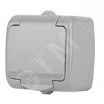 Изображение товара Розетка Intro Atlantic 5-201-03 с заземлением IP54 для улицы, серый