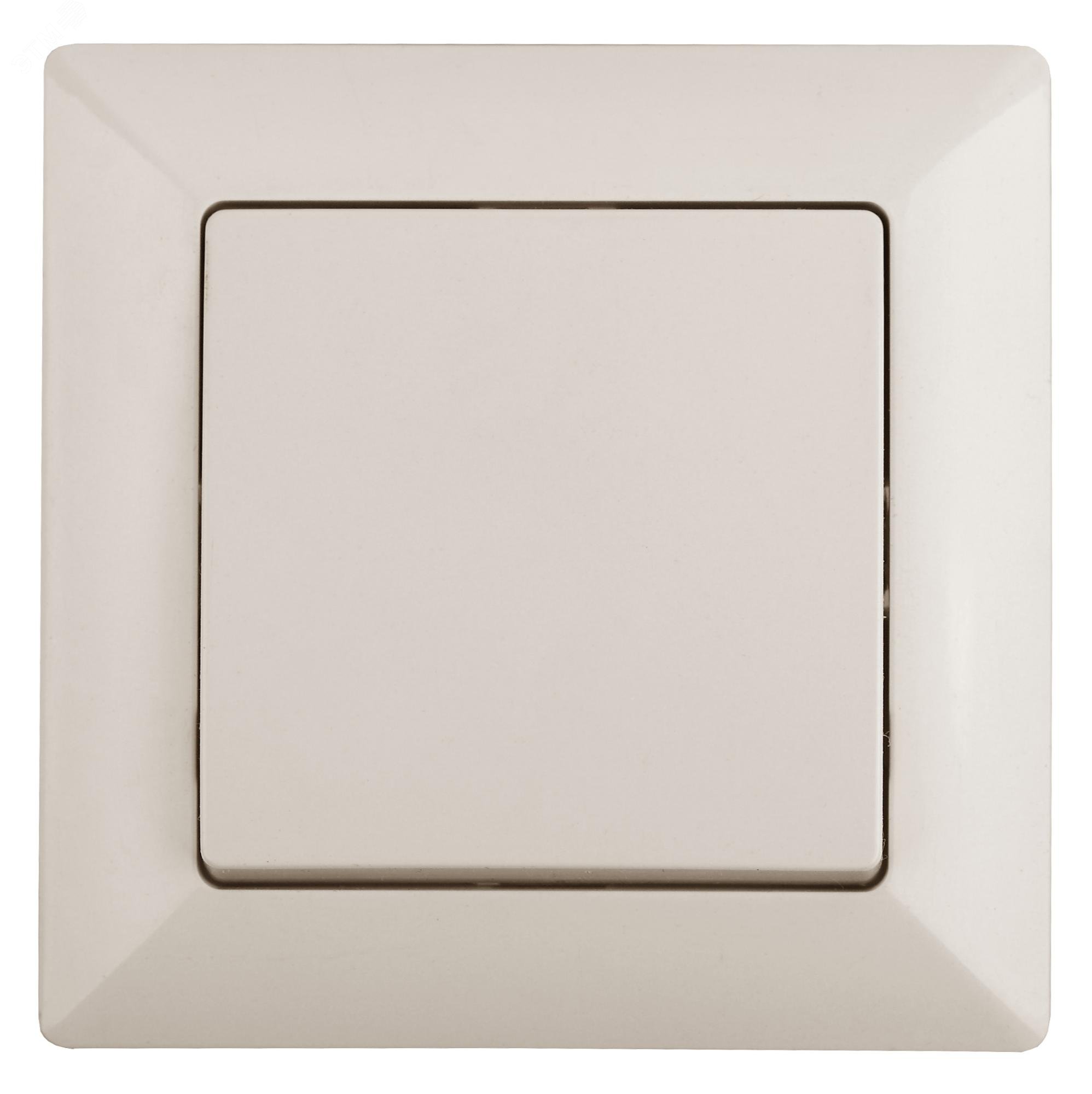 Изображение товара Переключатель Intro Solo 4-108-02 одноклавишный промежуточный, 10А-250В, IP20, СУ, слоновая кость (шт)