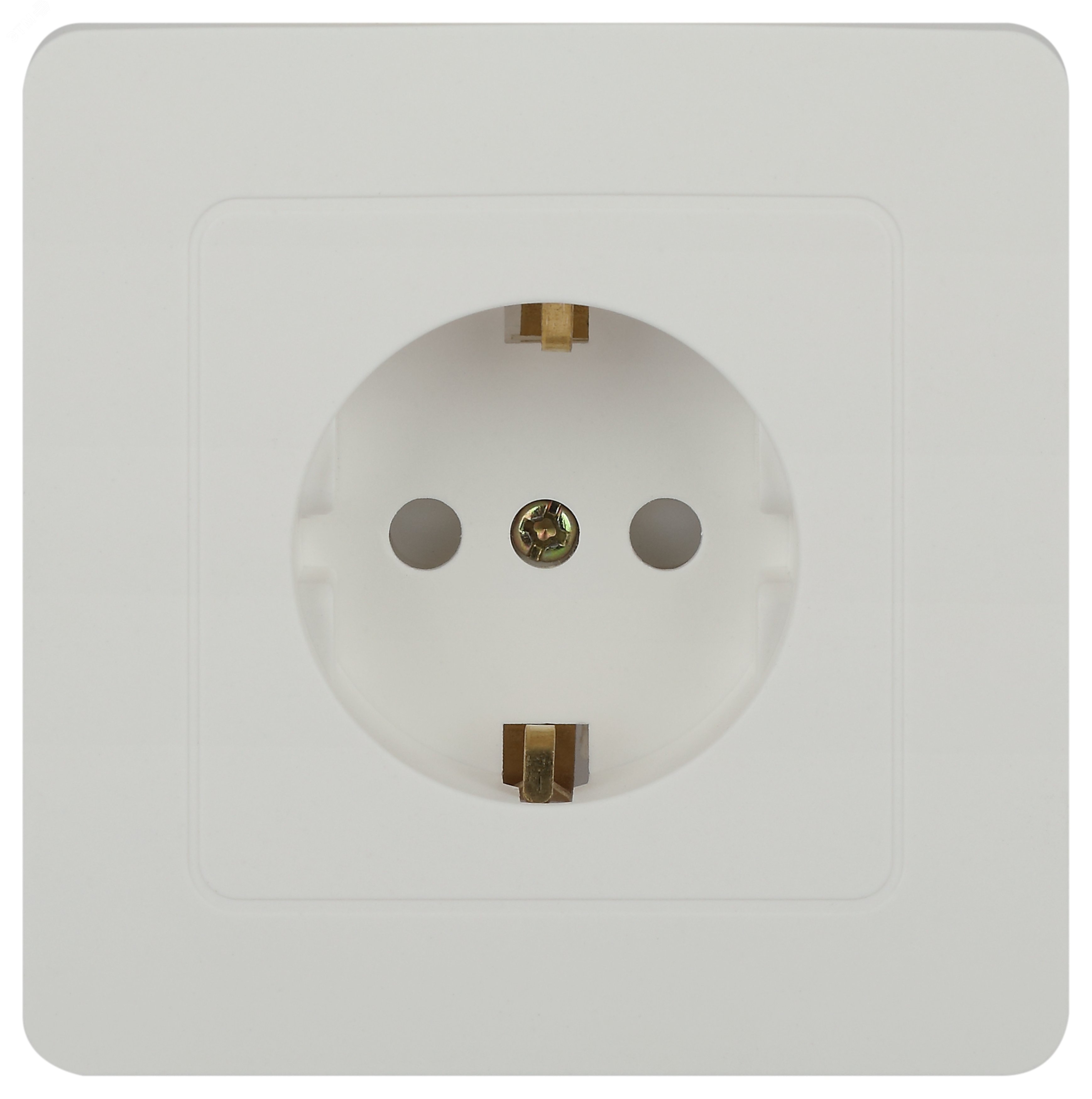 Изображение товара Розетка однофазная скрытого монтажа, в рамку с заземлением со шторками белый 16А 250В IP20 винтовые зажимы 7-206-01 Intro Style (шт)