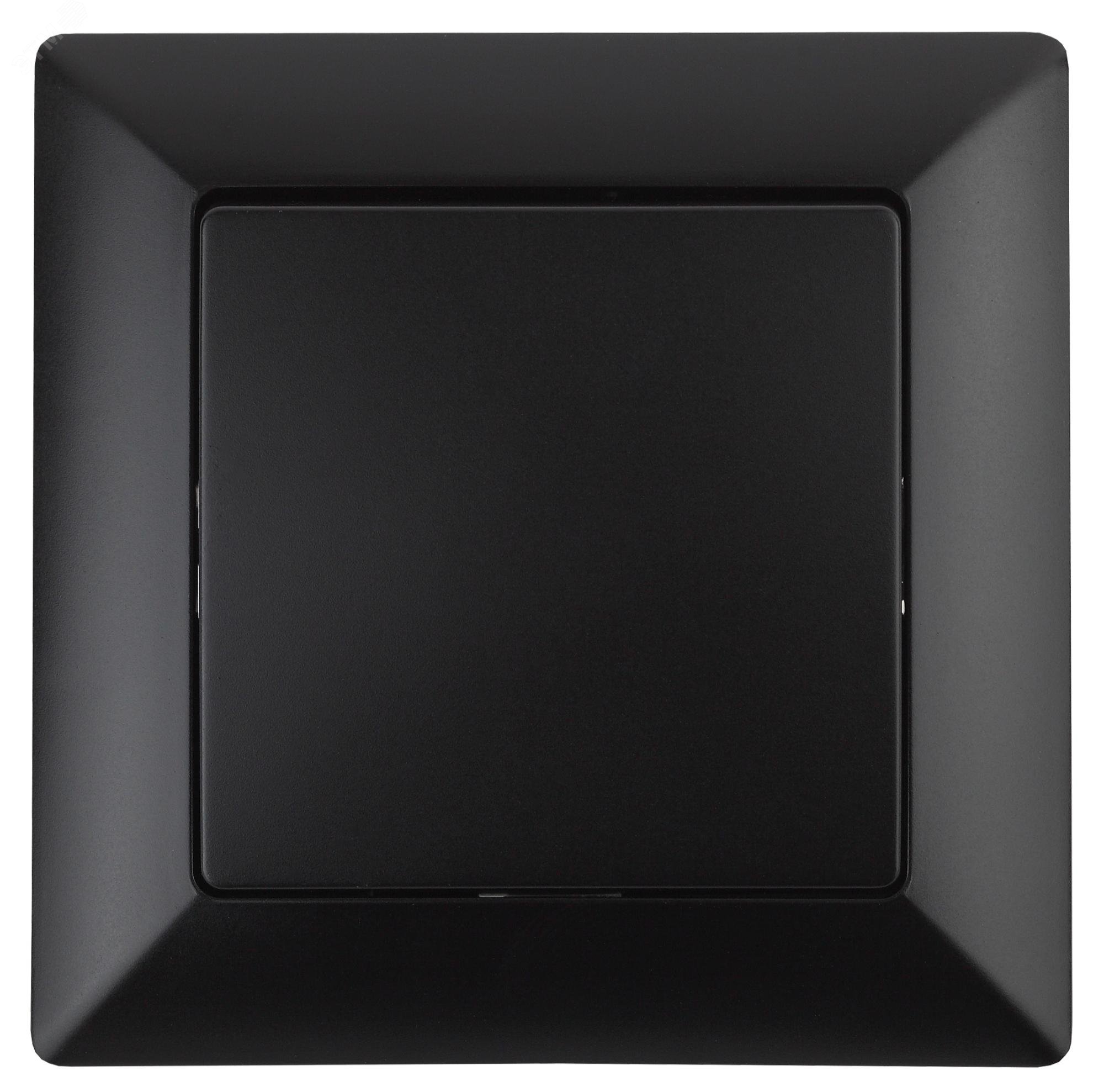 Изображение товара Выключатель одноклавишный скрытого монтажа Intro Solo антрацит 10А IP20