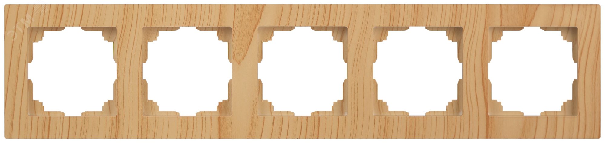 Изображение товара Рамка для розеток и выключателей Intro Accent 5 постов, сосна, пластик