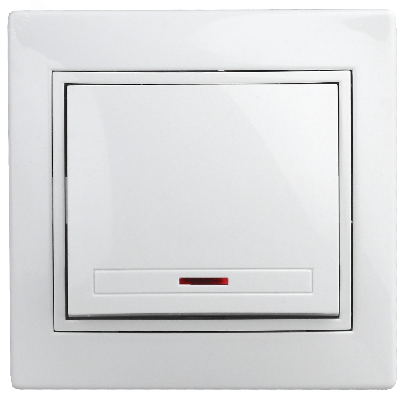 Изображение товара Выключатель одноклавишный с подсветкой серии Intro Plano белый 10А 250В