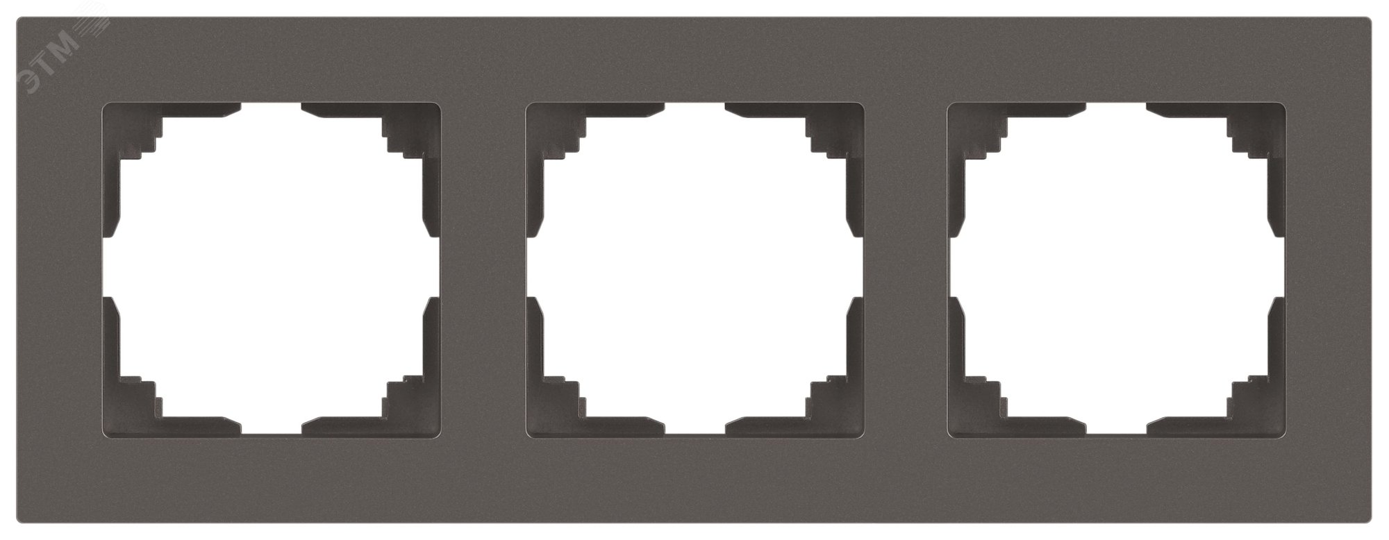 Изображение товара Рамка для розеток и выключателей 3 поста сталь пластик Intro Accent 6-503-09 (шт)