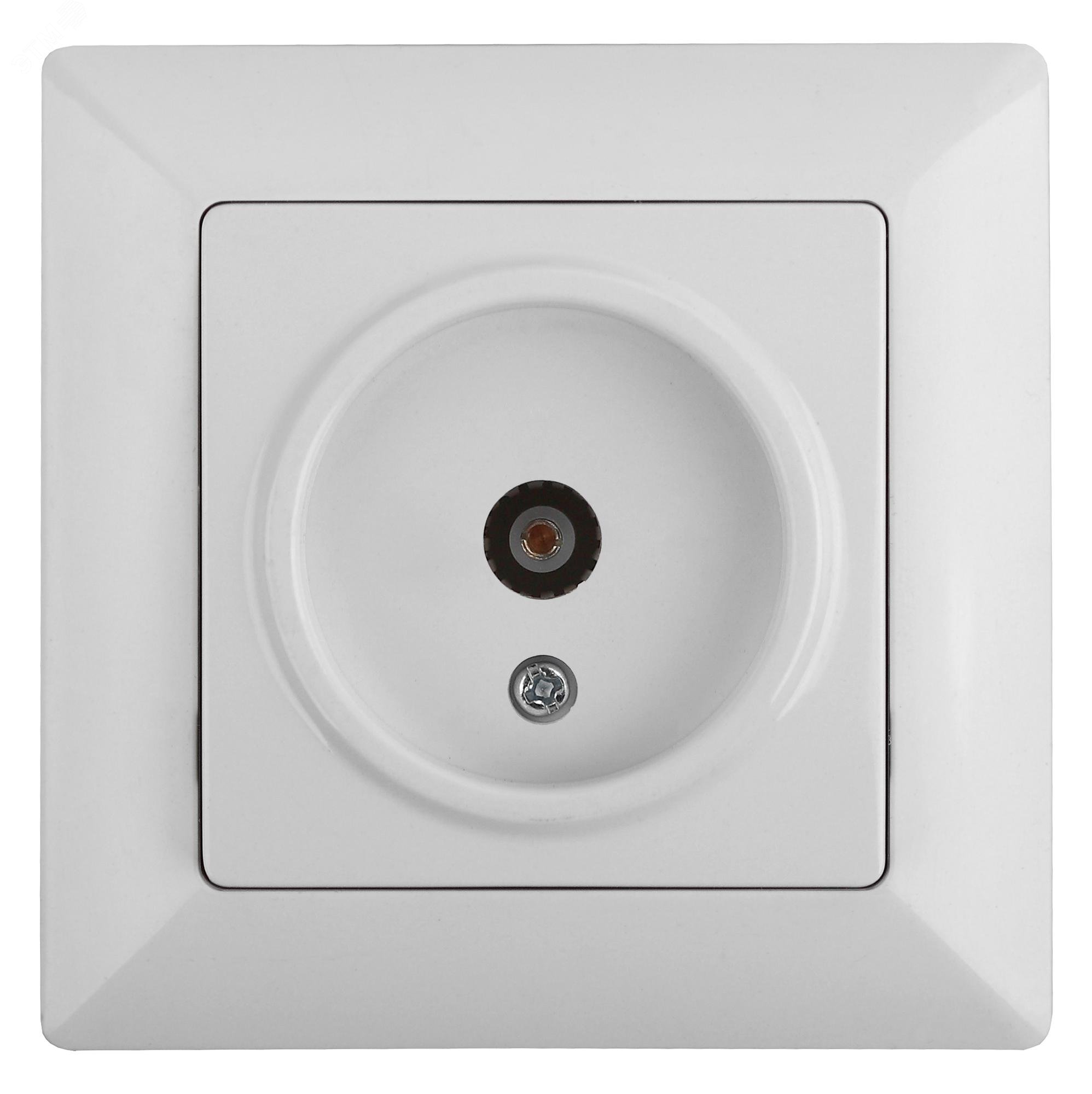 Изображение товара Розетка TV одиночная Intro Solo 4-301-01 белый для скрытой установки