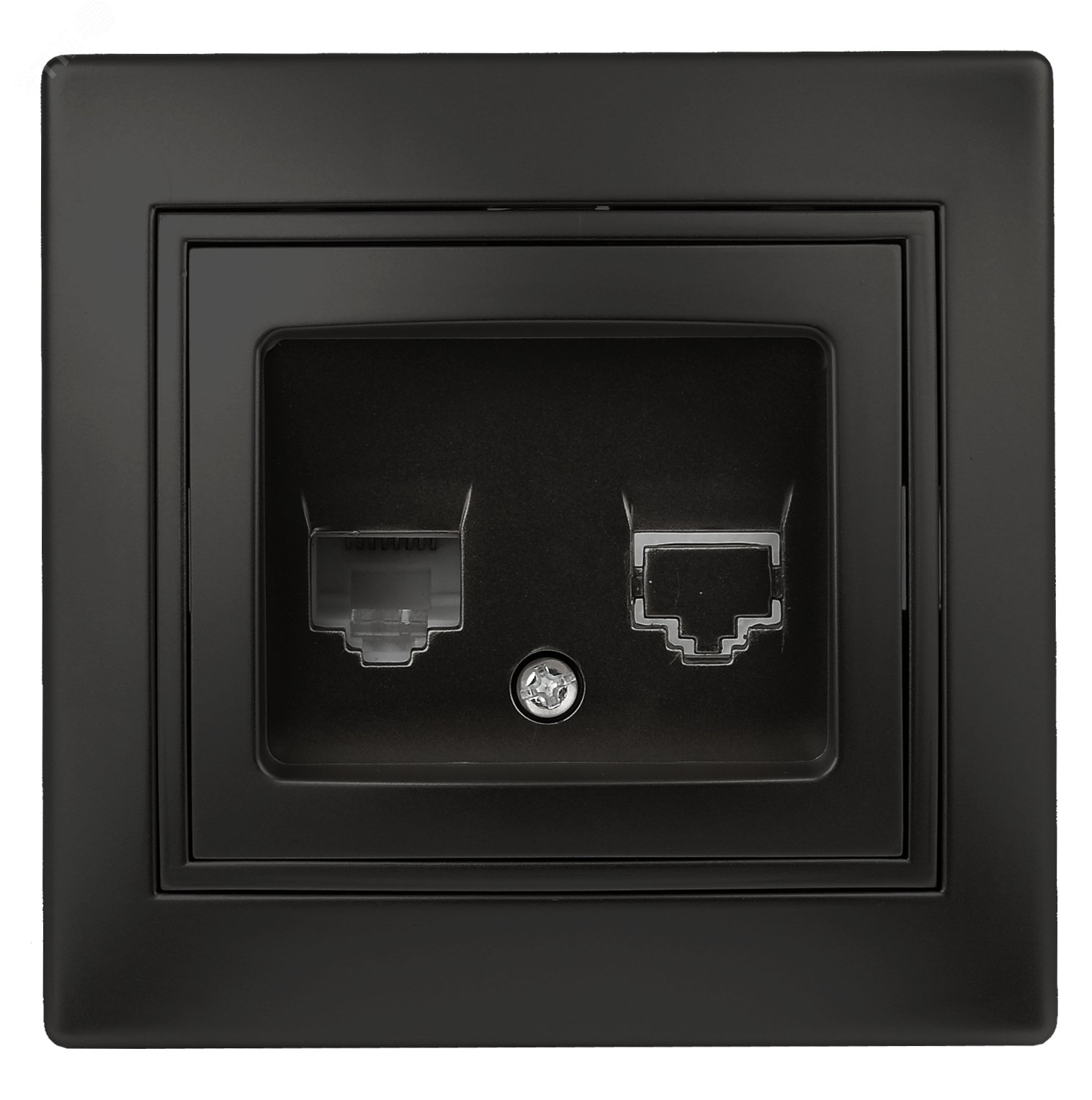 Изображение товара Розетка информационная RJ45 Intro Plano антрацит IP20 скрытая установка