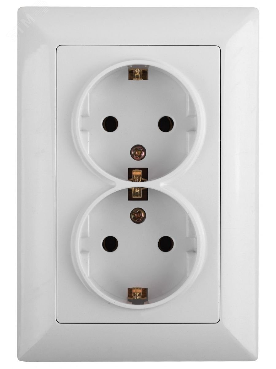 Изображение товара Розетка двойная со шторками скрытого монтажа IP20 16А 250В Intro Solo