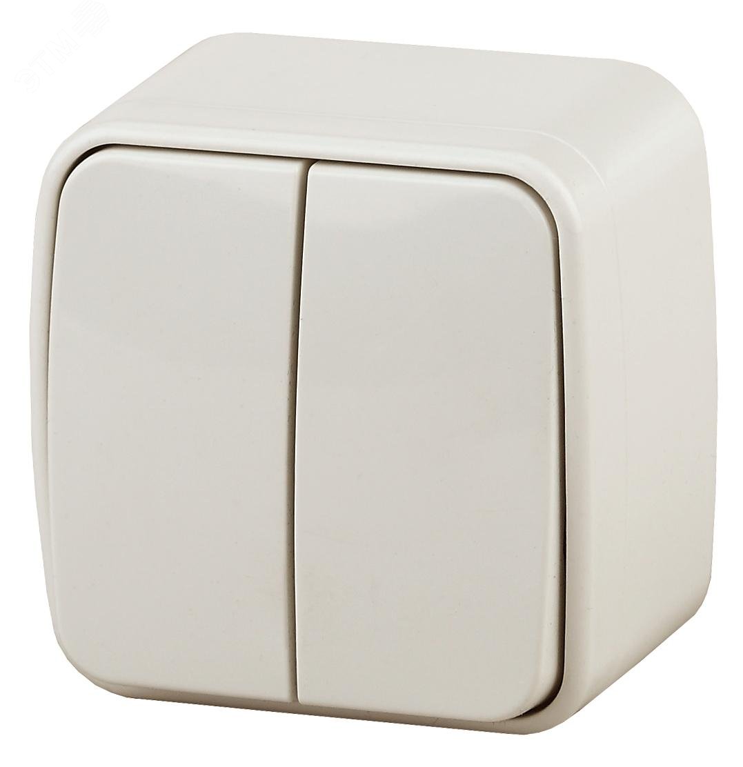 Изображение товара Выключатель одноклавишный наружный слоновая кость 10А 250В IP20 Intro Polo