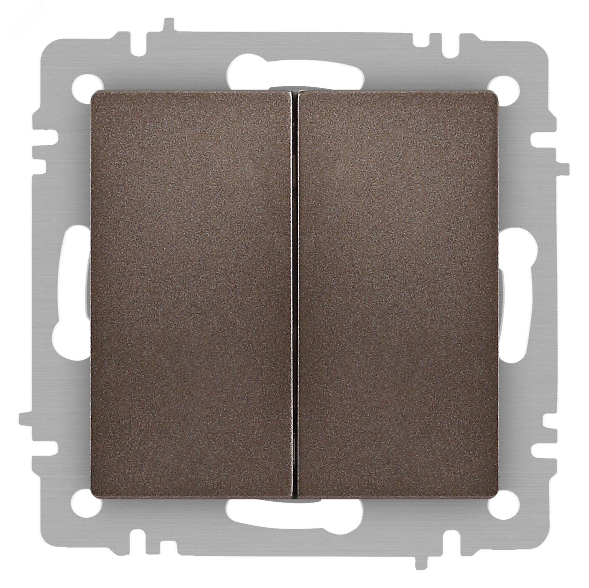 Изображение товара Двухклавишный скрытый выключатель бронза 10А 250В Intro Accent