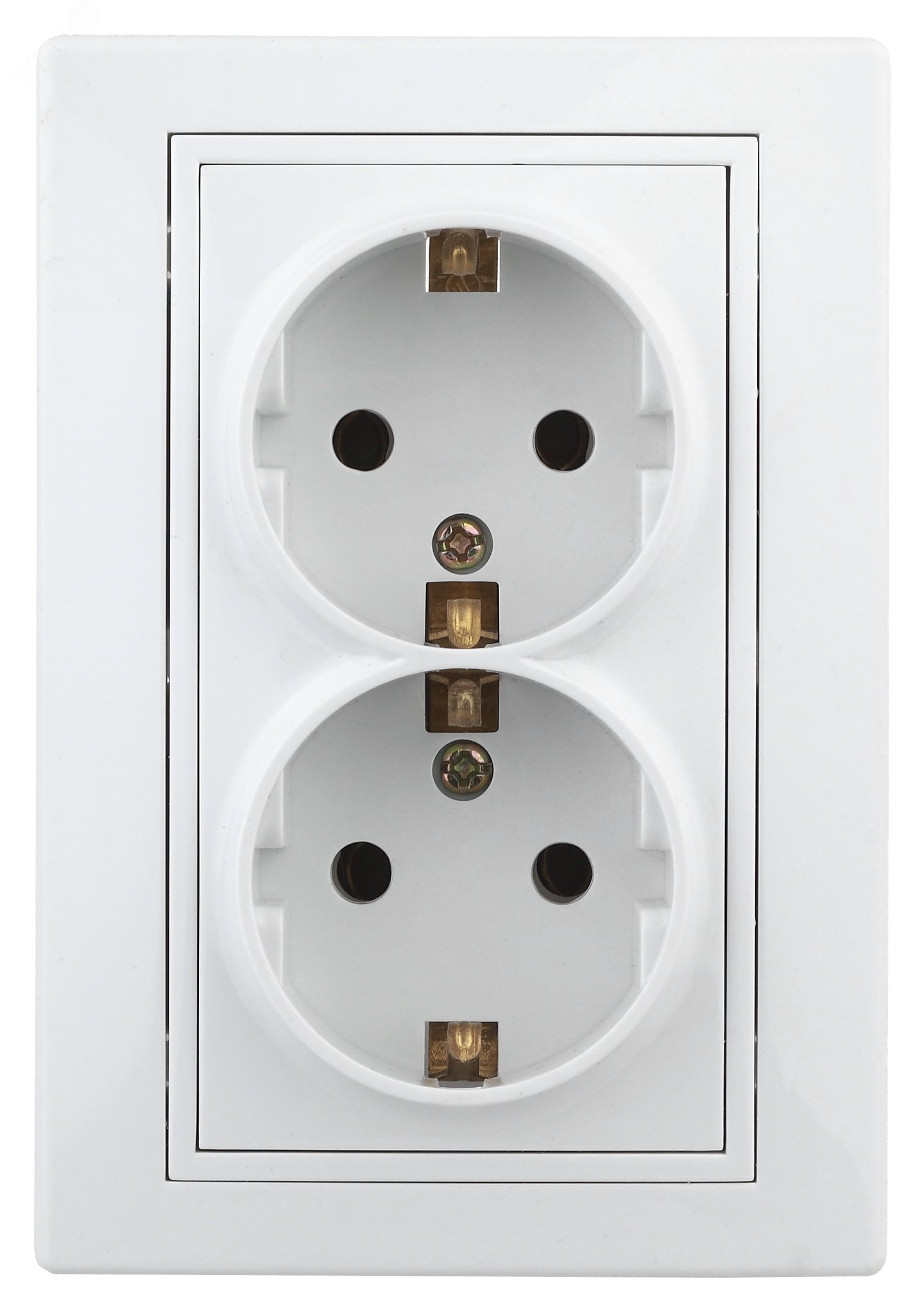 Изображение товара Розетка двойная скрытого монтажа Intro Plano, 16А 250В IP20 белая