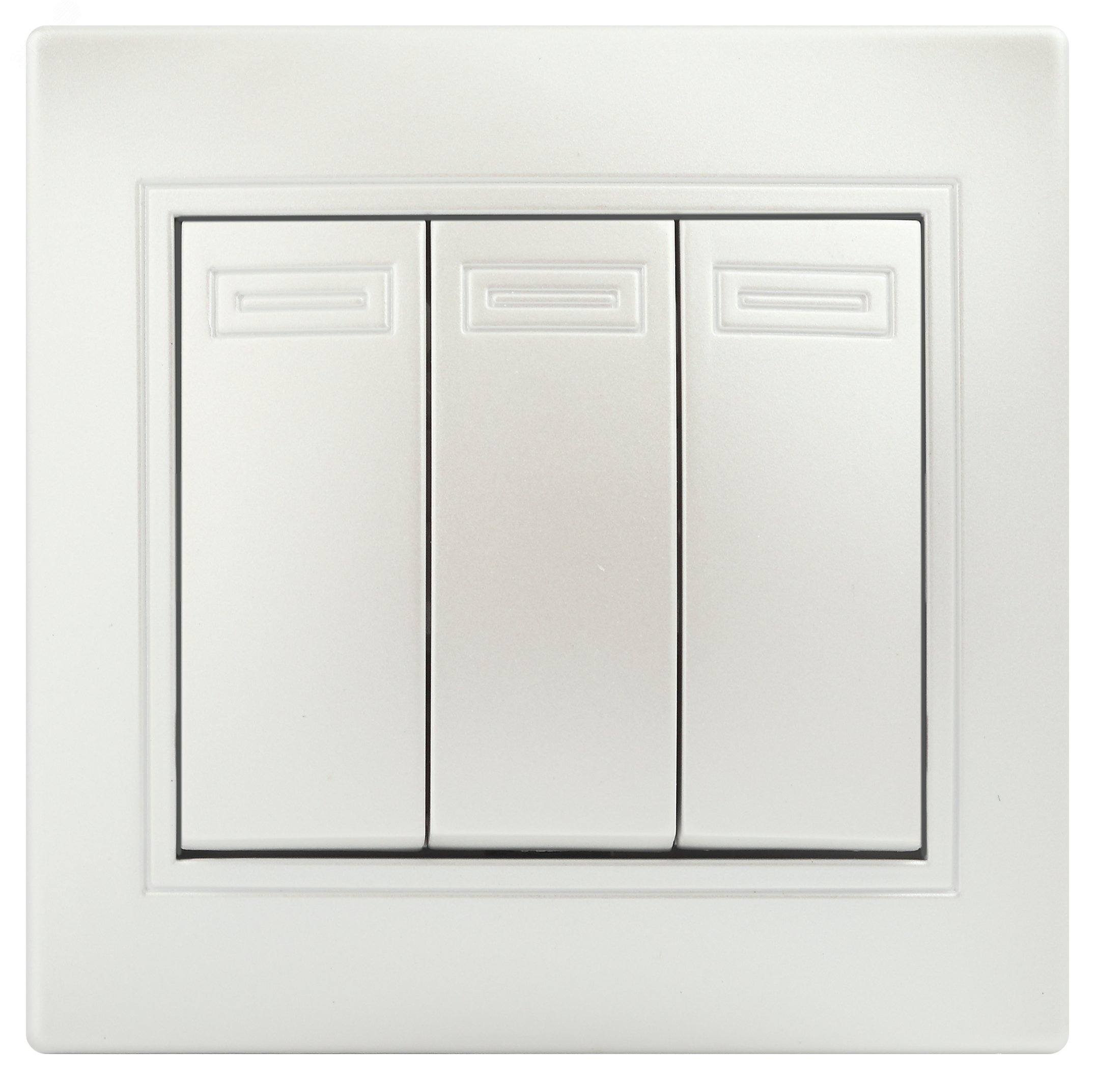 Изображение товара Трехклавишный выключатель Intro Plano перламутр скрытой установки 10А 250В