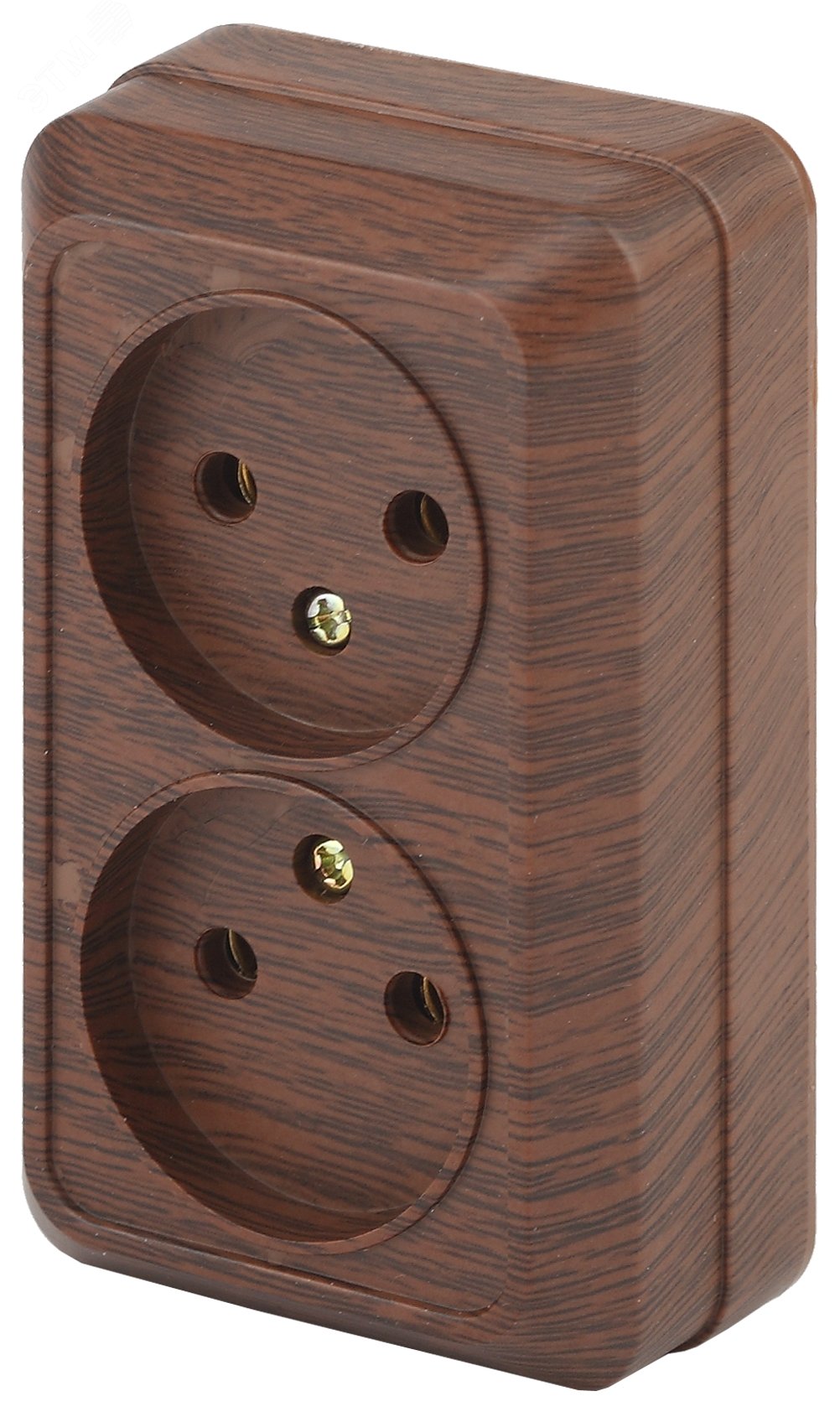 Изображение товара Розетка однофазная наружная серия Intro Quadro 16А 250В венге IP20