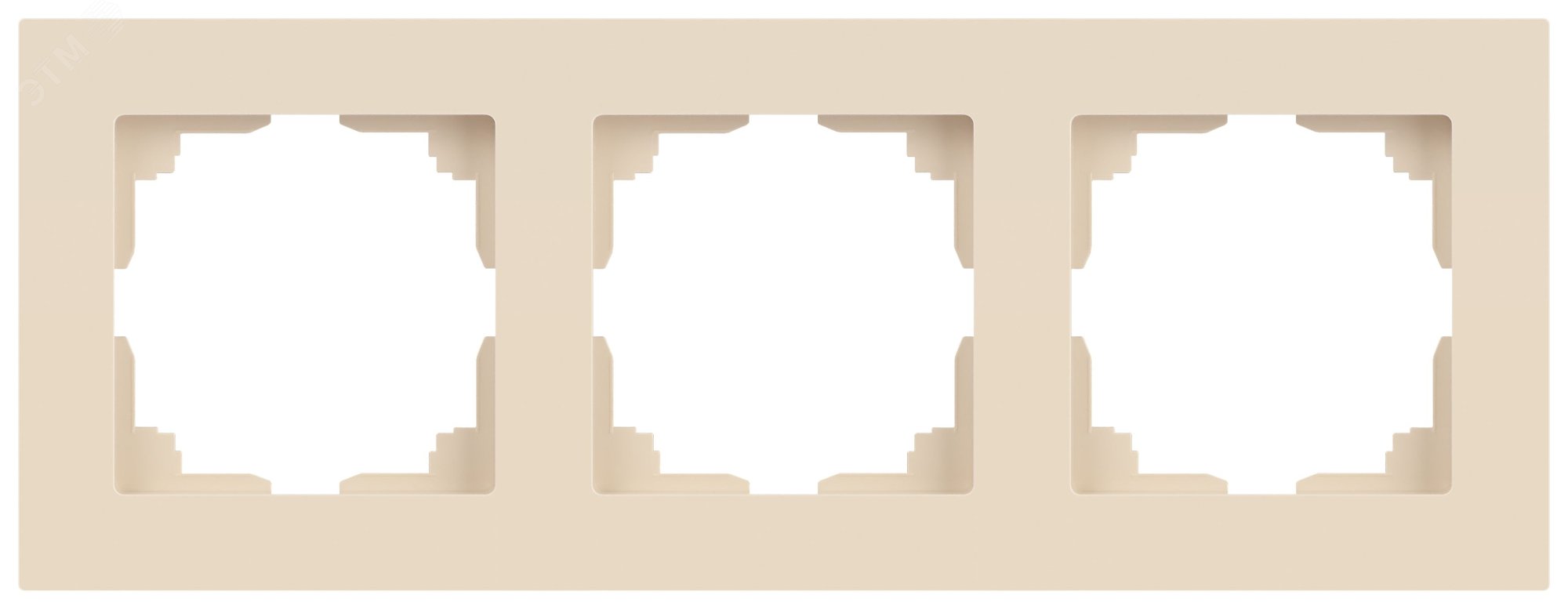 Изображение товара Рамка для розеток и выключателей Intro Accent 3 поста слоновая кость