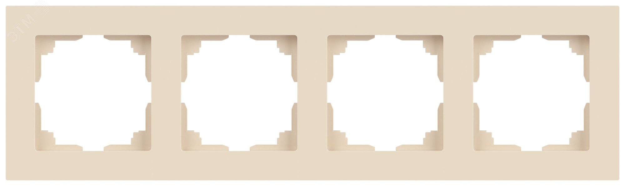 Изображение товара Рамка для розеток и выключателей Intro Accent 4 поста слоновая кость пластик