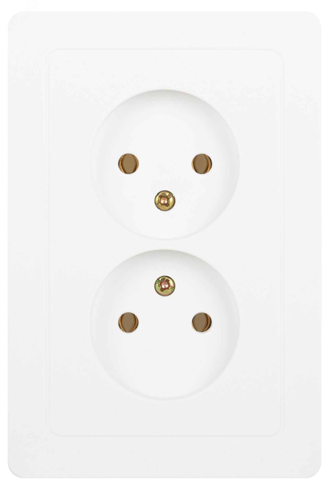 Изображение товара Розетка однофазная скрытого монтажа, в рамку без шторок белый 16А 250В IP20 винтовые зажимы 7-204-01 Intro Style (шт)