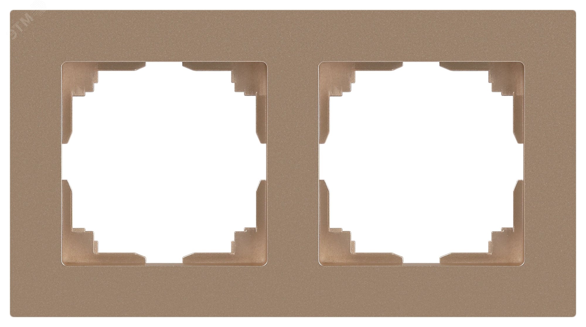 Изображение товара Рамка для розеток и выключателей Intro Accent 2 поста шампань пластик