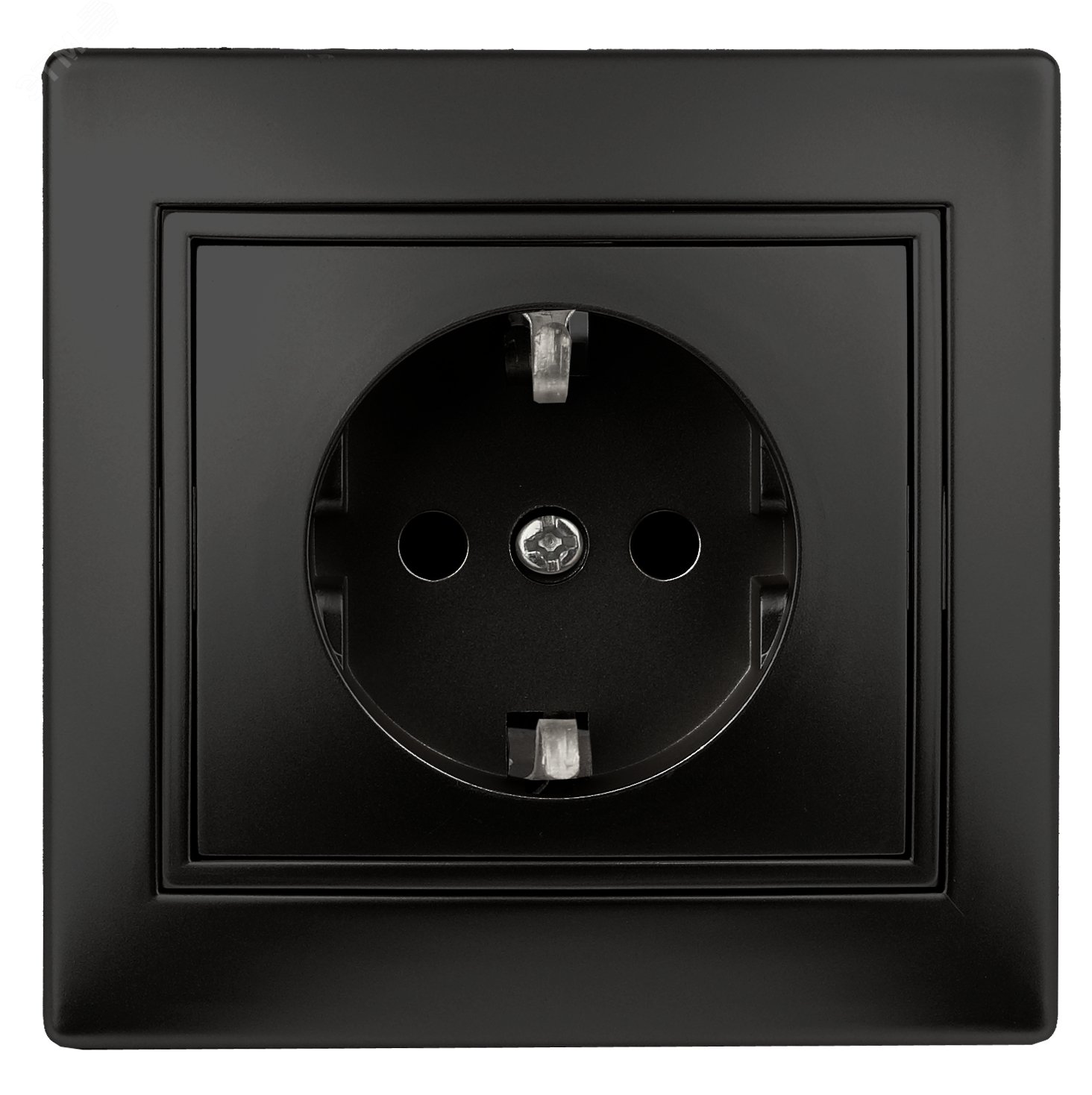 Изображение товара Розетка однофазная скрытого монтажа Intro Plano антрацит 16А 250В IP20