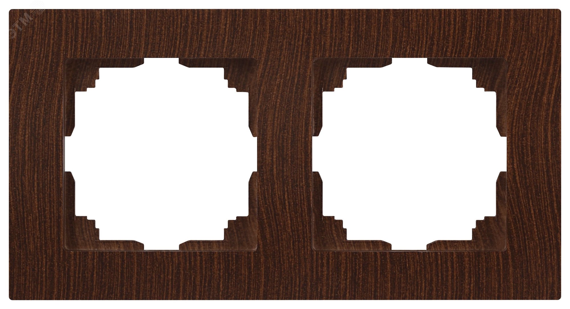 Изображение товара Рамка для розеток и выключателей 2 поста Intro Accent венге пластик