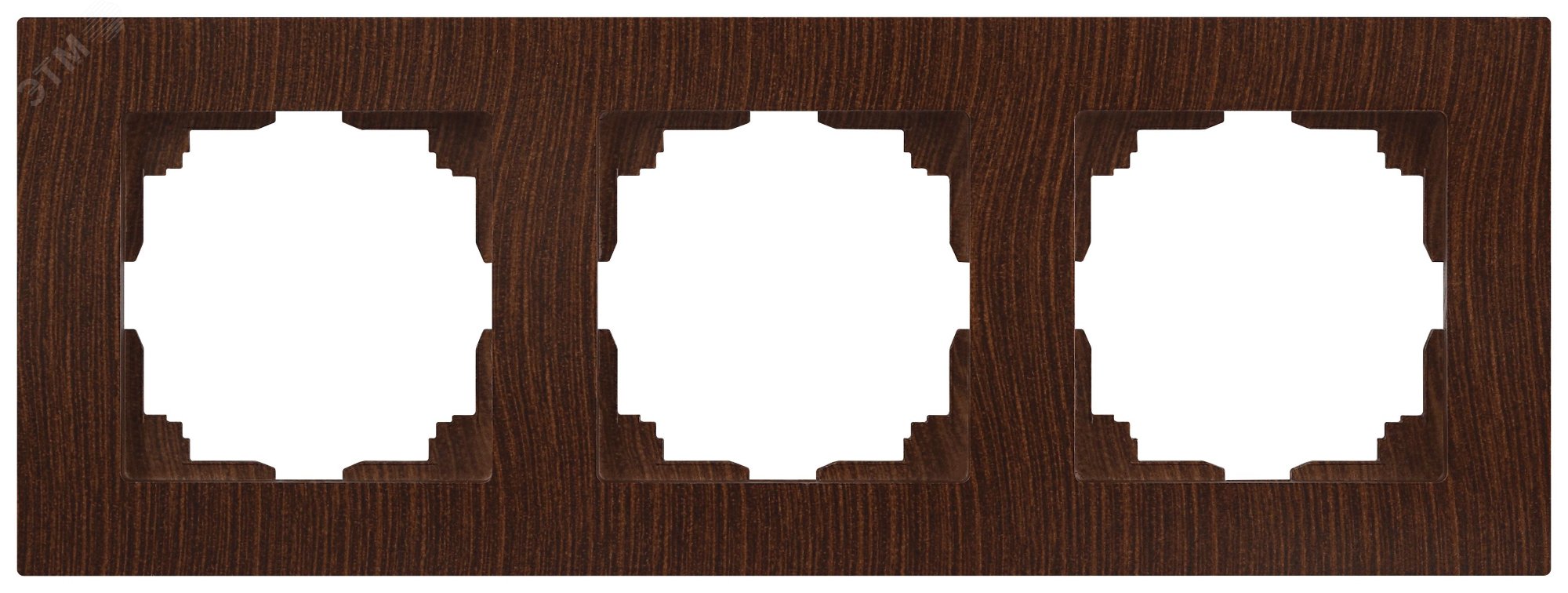 Изображение товара Рамка для розеток и выключателей 3 поста Intro Accent венге пластик