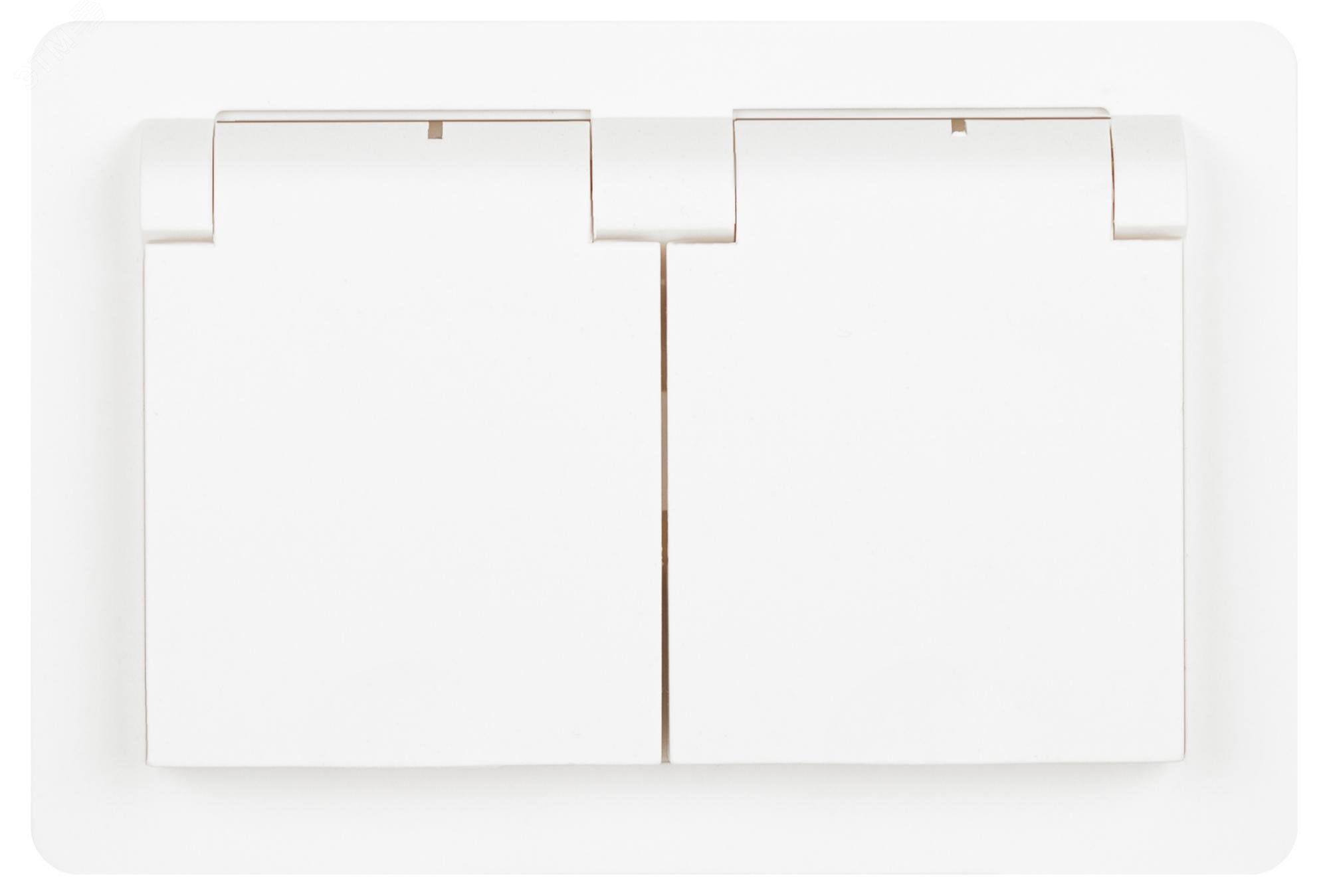 Изображение товара Розетка однофазная скрытого монтажа Intro Style 16А/IP20/Белая с крышкой