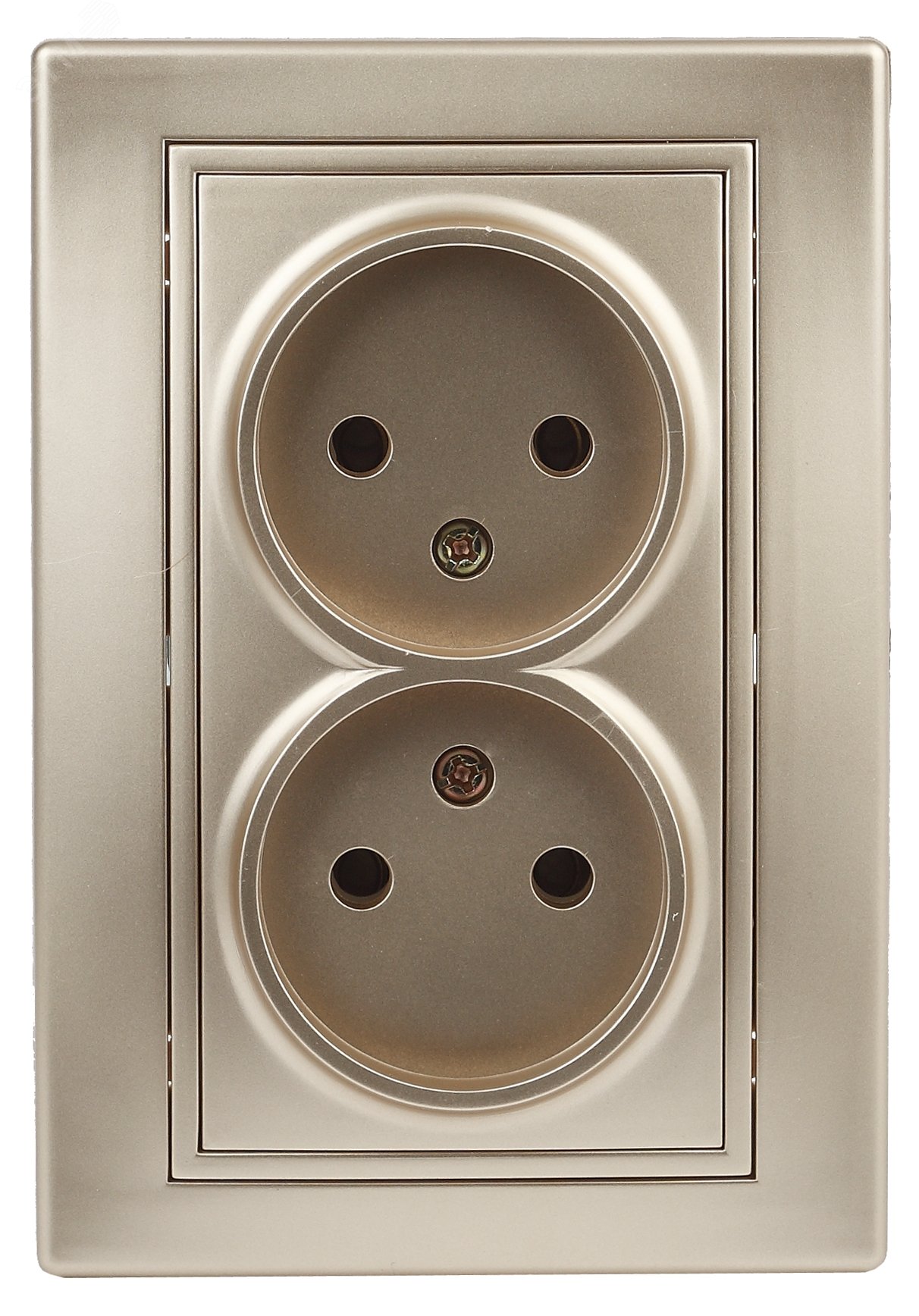 Изображение товара Розетка скрытого монтажа intro plano шампань 16А 250В IP20 двойная