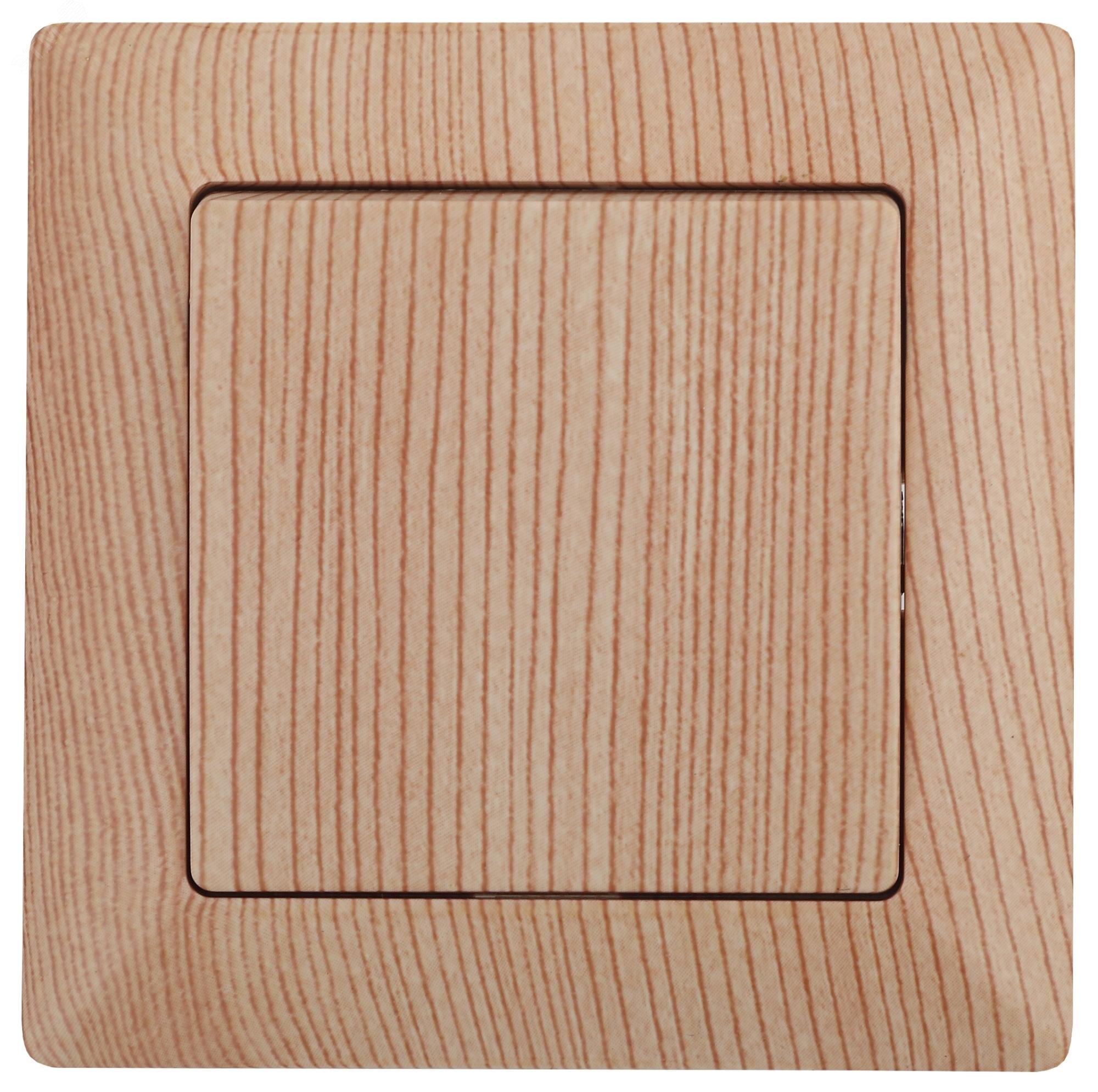 Изображение товара Выключатель одноклавишный скрытого монтажа Intro Solo 4-101-11 10А 250В сосна