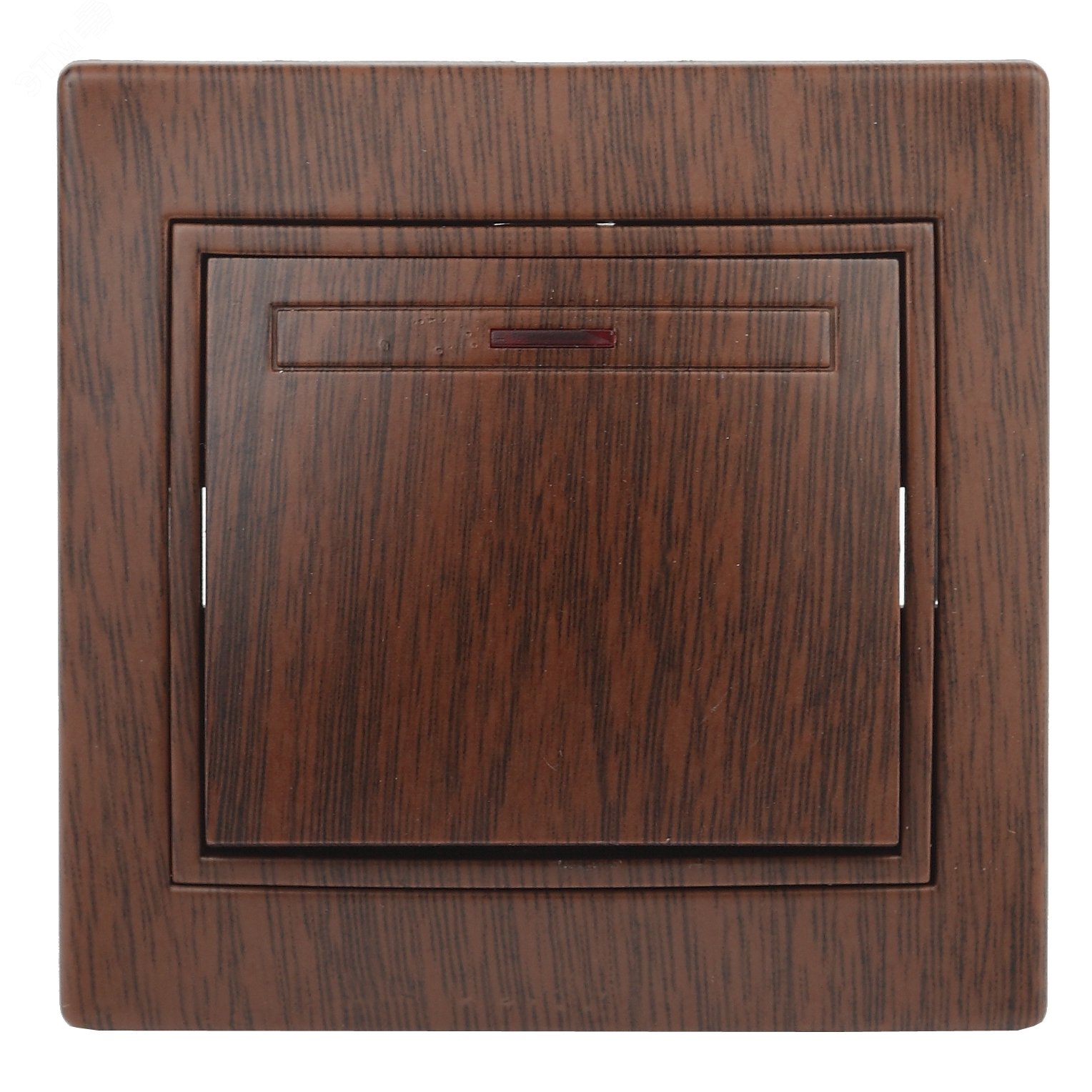 Изображение товара Выключатель одноклавишный в рамке с подсветкой венге 10А 250В Intro Plano