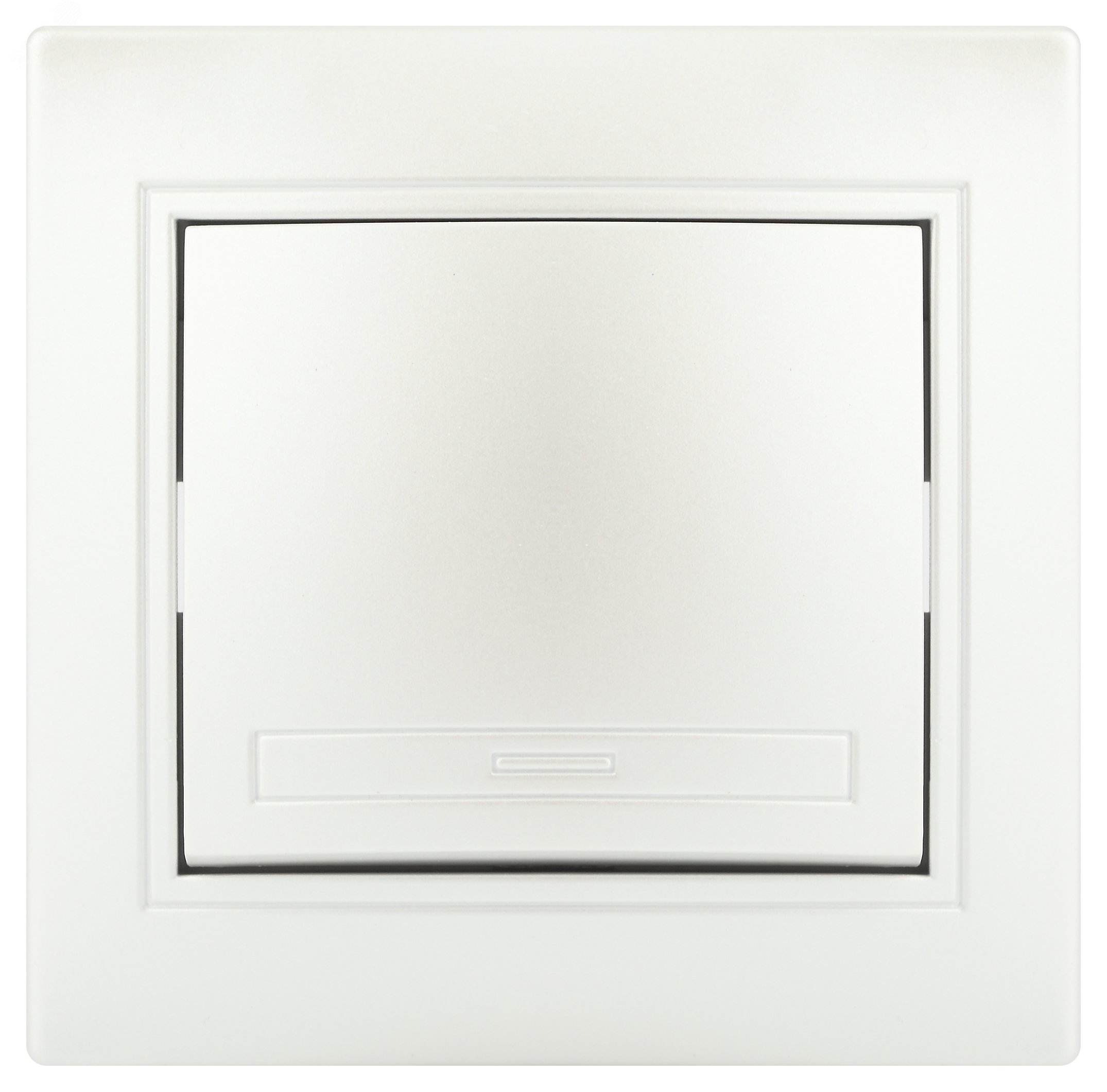 Изображение товара Выключатель одноклавишный в рамке для скрытого монтажа Intro Plano IP20 перламутровый