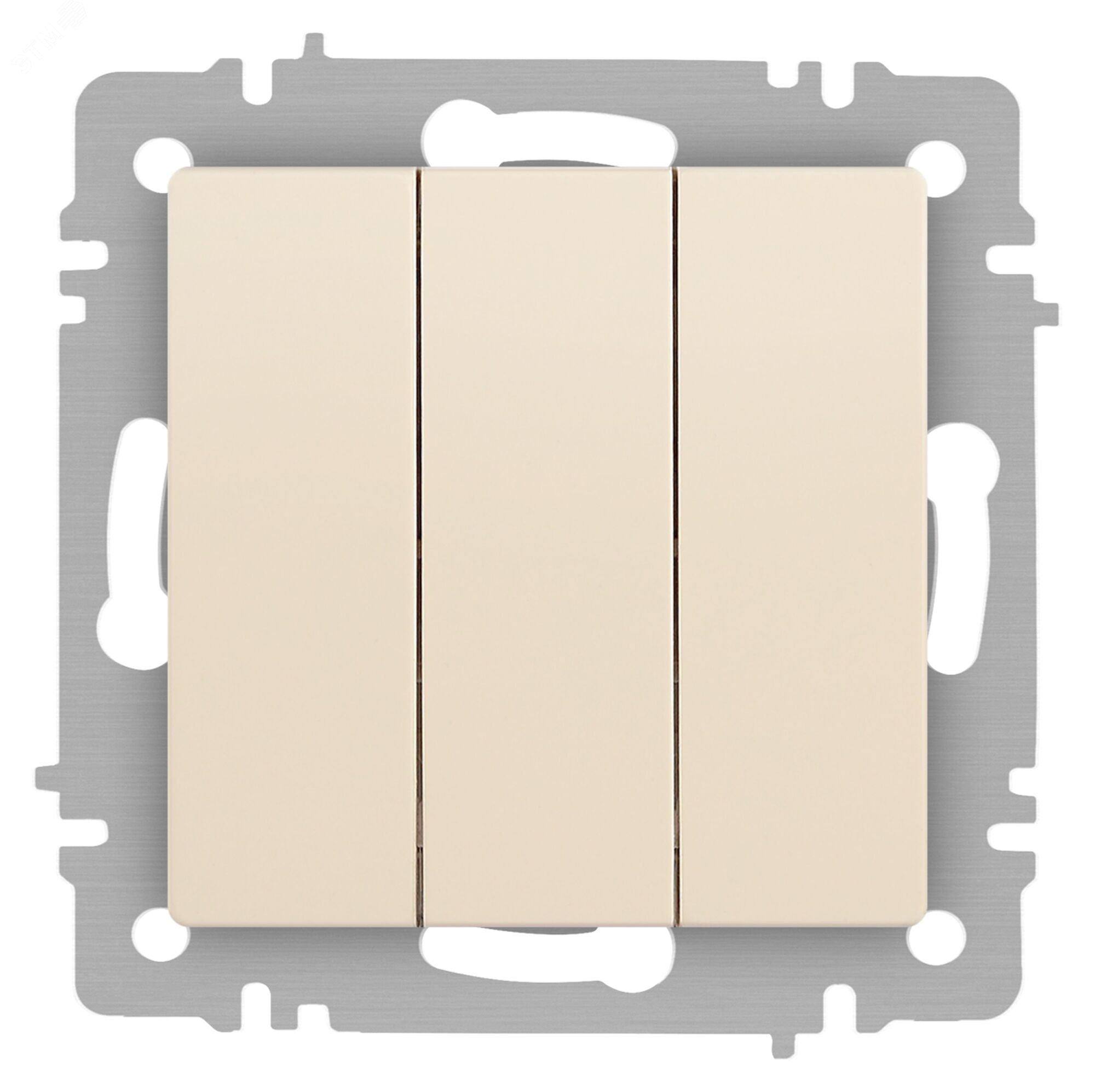 Изображение товара Выключатель трехклавишный, в рамку (скрытого монтажа) сосна 10А 250В винтовые зажимы Intro Accent 6-106-02 (шт)