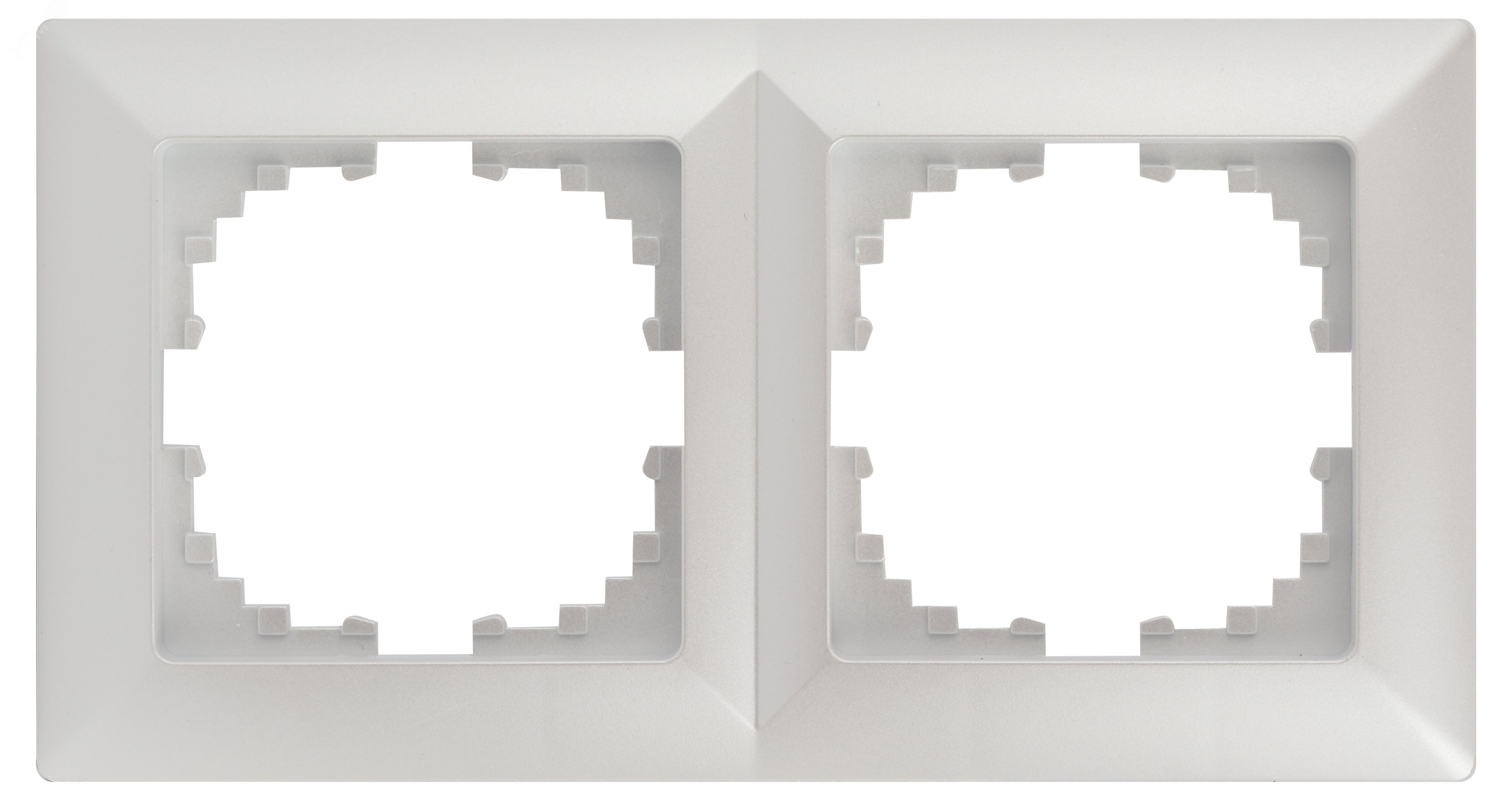 Изображение товара Рамка для розеток и выключателей 2 поста перламутр пластик Intro Solo 4-502-06 (шт)