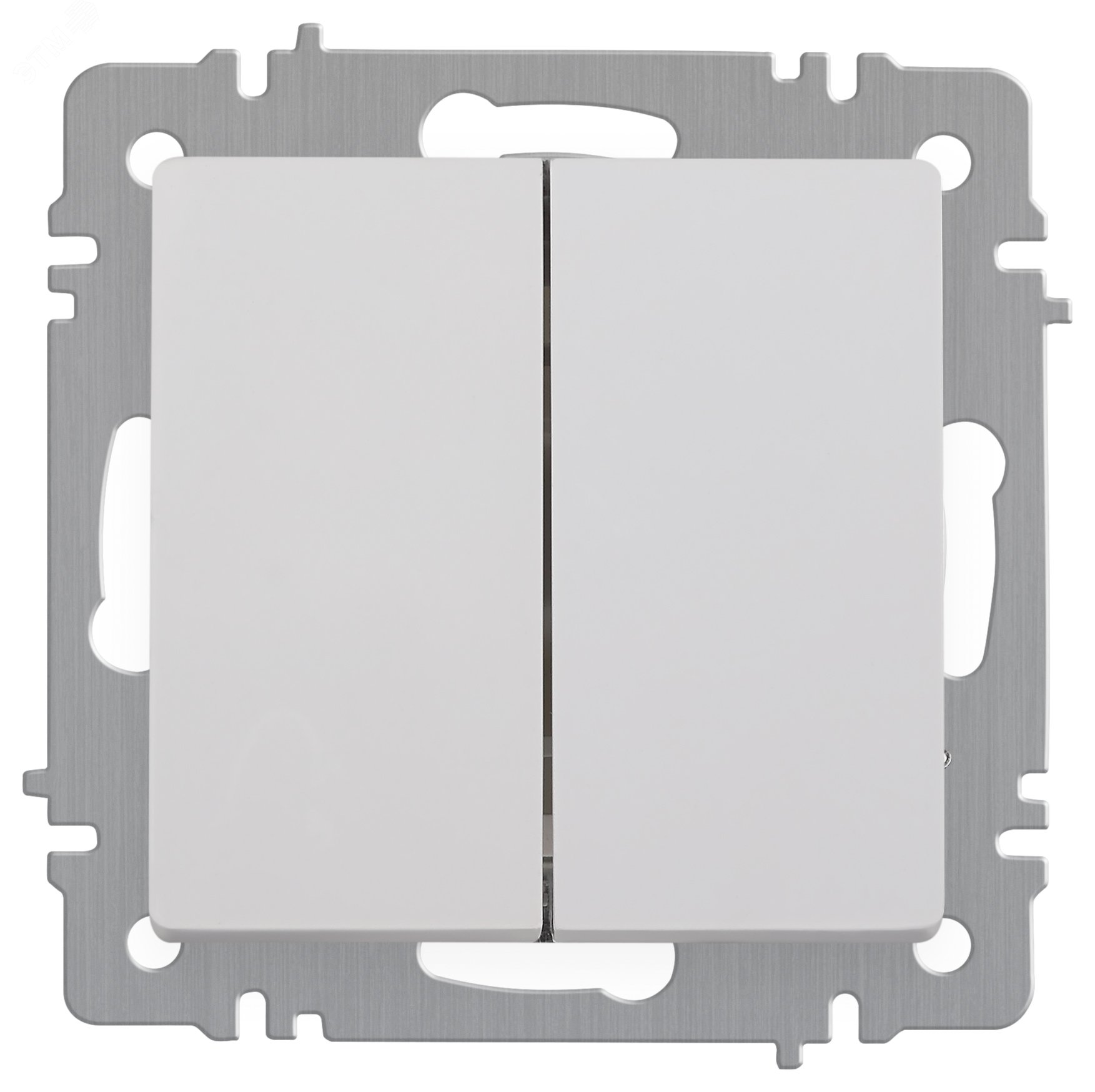 Изображение товара Двухклавишный выключатель скрытой установки Intro Accent белый 10А 250В