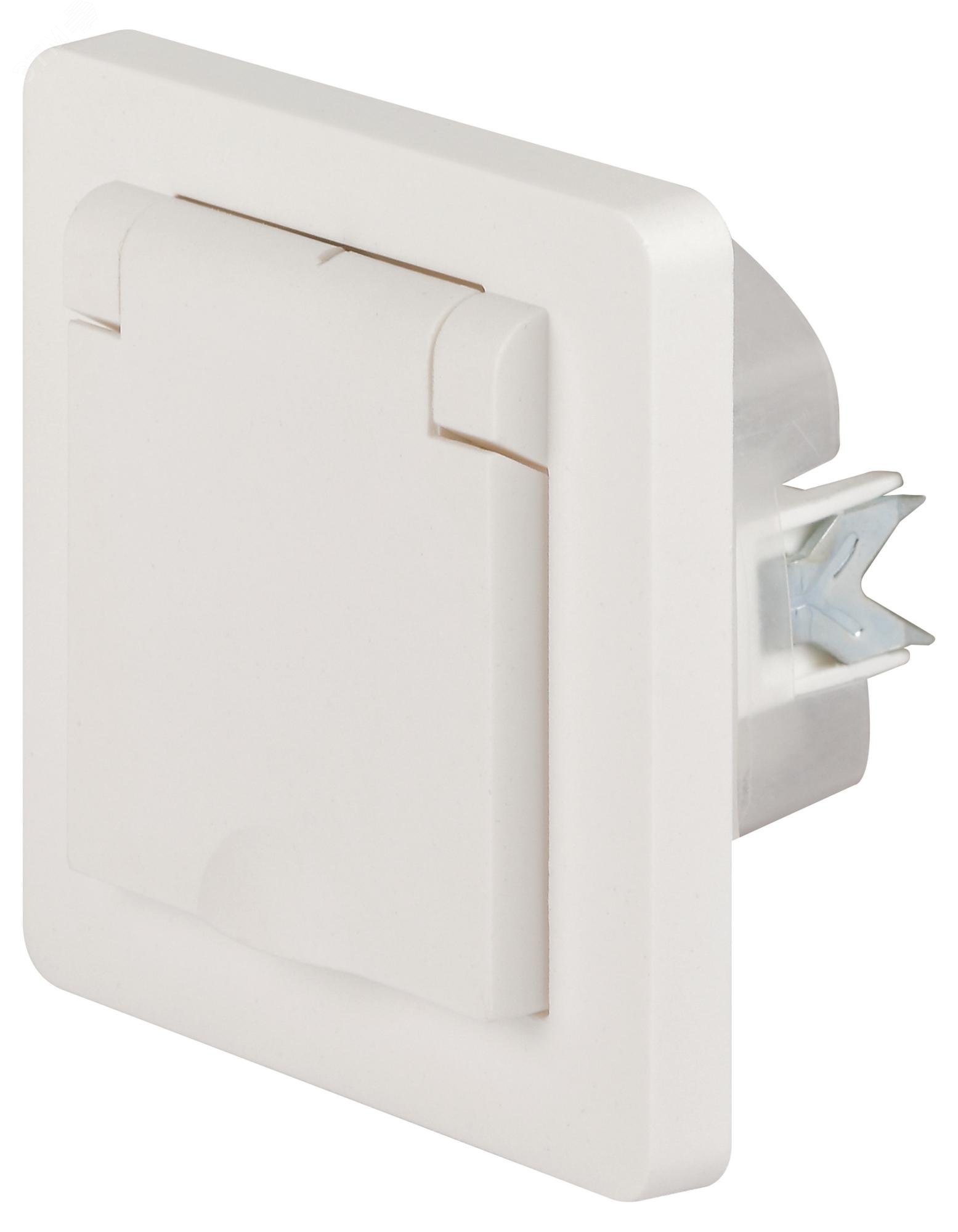 Изображение товара Розетка однофазная скрытого монтажа 16А IP44 белая Intro Style Б0060645