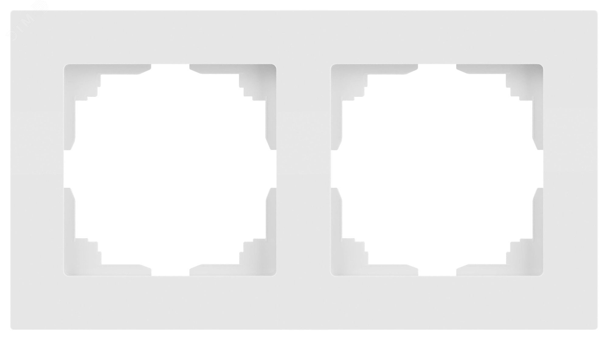 Изображение товара Рамка для розеток и выключателей 2 поста белый матовый Intro Accent