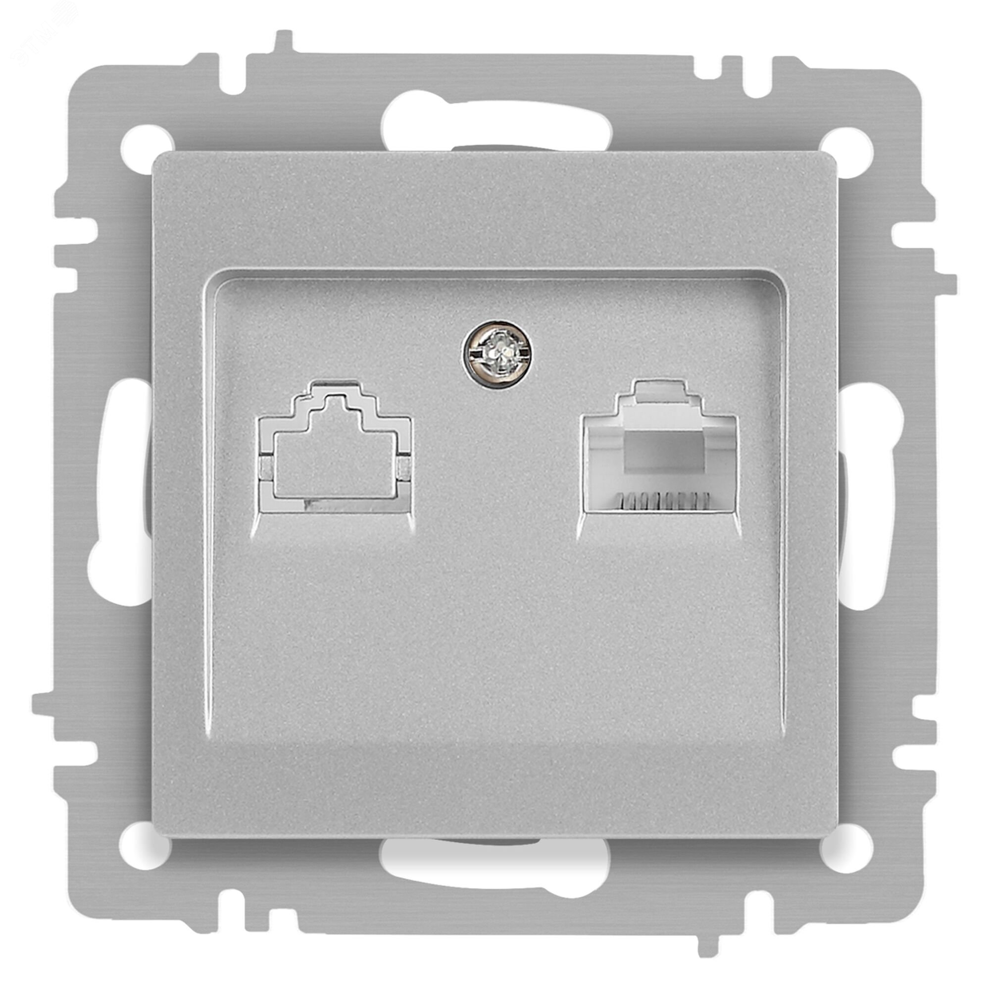 Изображение товара Розетка Intro Accent 6-303-03 информационная RJ45, IP20, СУ, алюминий (шт)