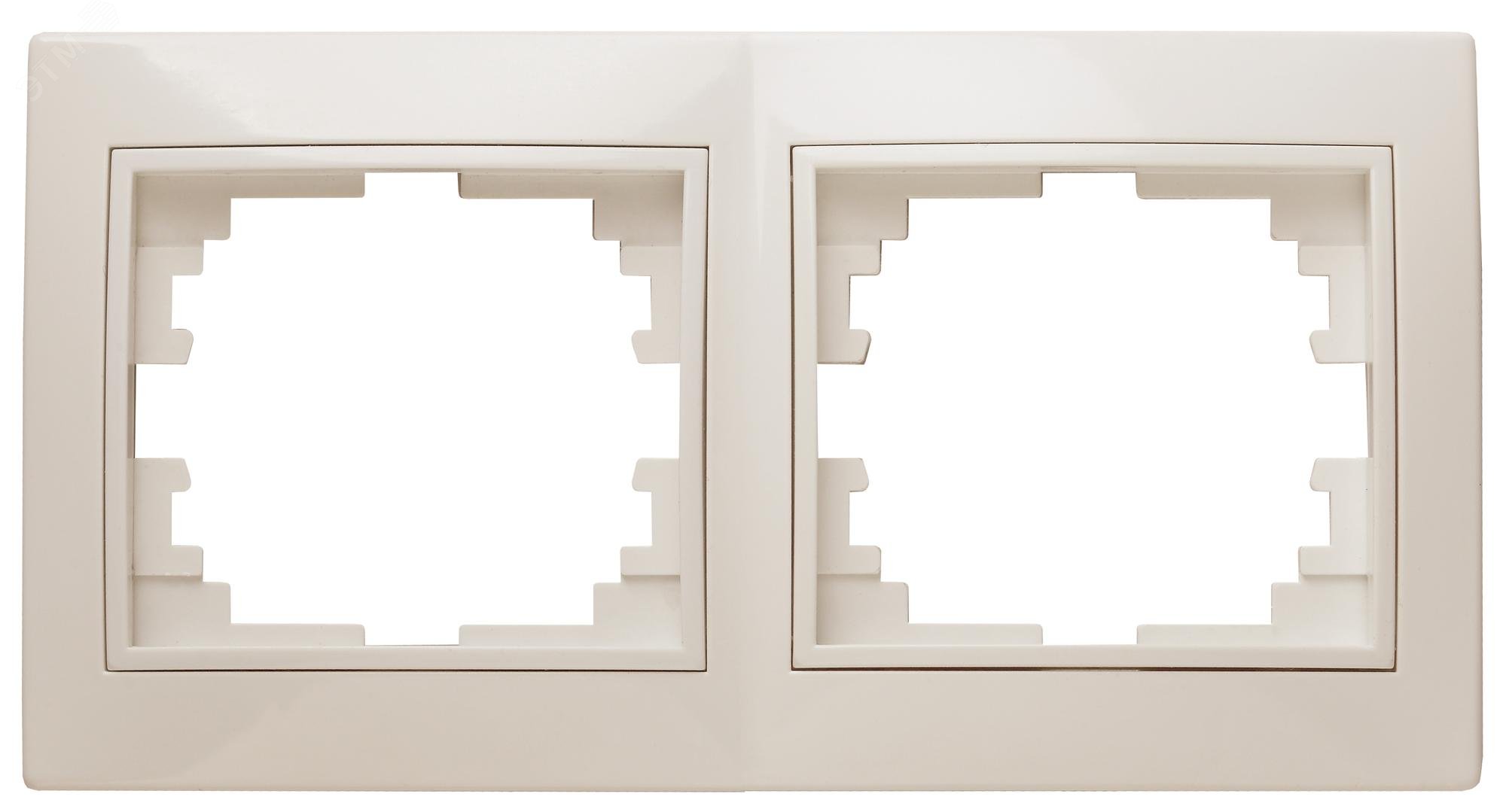 Изображение товара Рамка для розеток и выключателей Intro Plano 1-502-02 2 поста слоновая кость