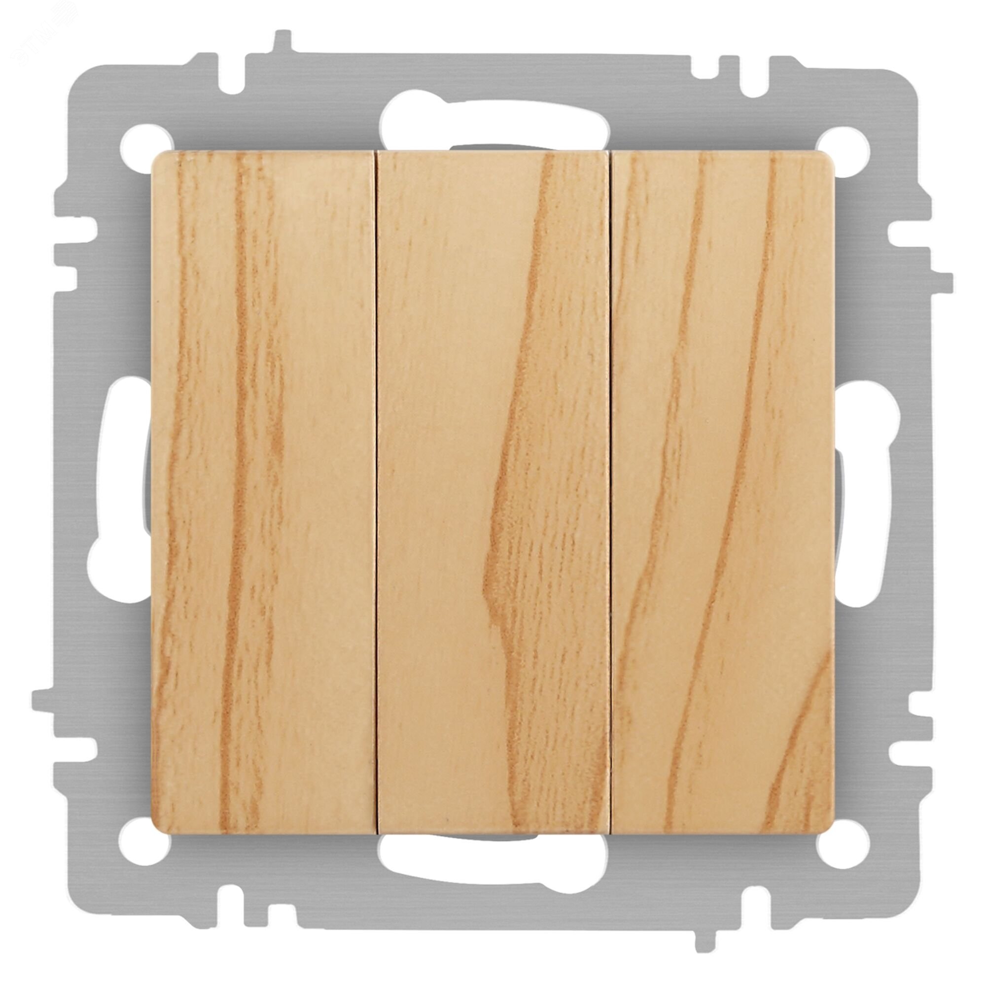 Изображение товара Выключатель трехклавишный, в рамку (скрытого монтажа) антрацит 10А 250В винтовые зажимы Intro Accent 6-106-11 (шт)