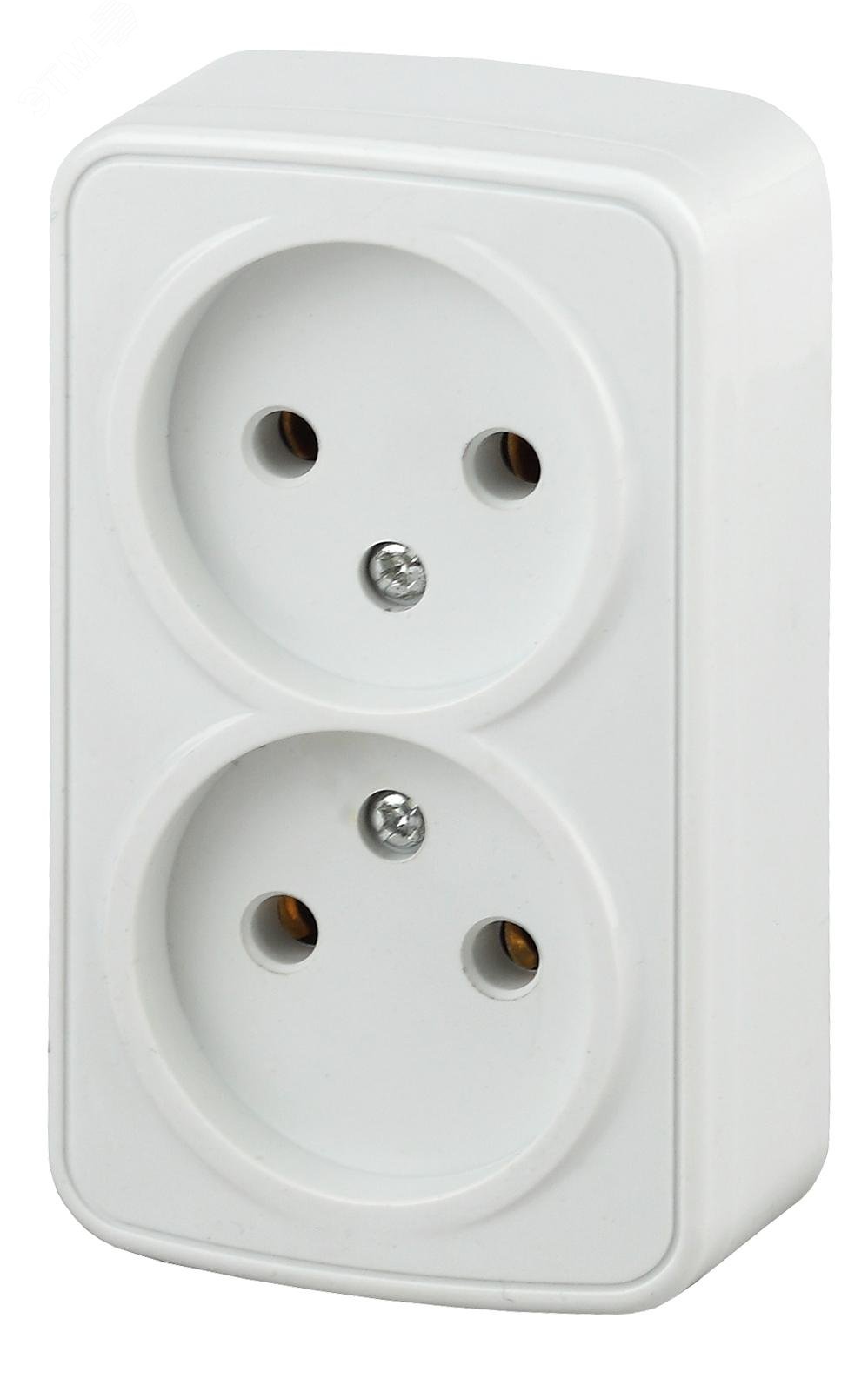 Изображение товара Розетка открытая наружная серии Intro Polo 16А 250В IP20 белый