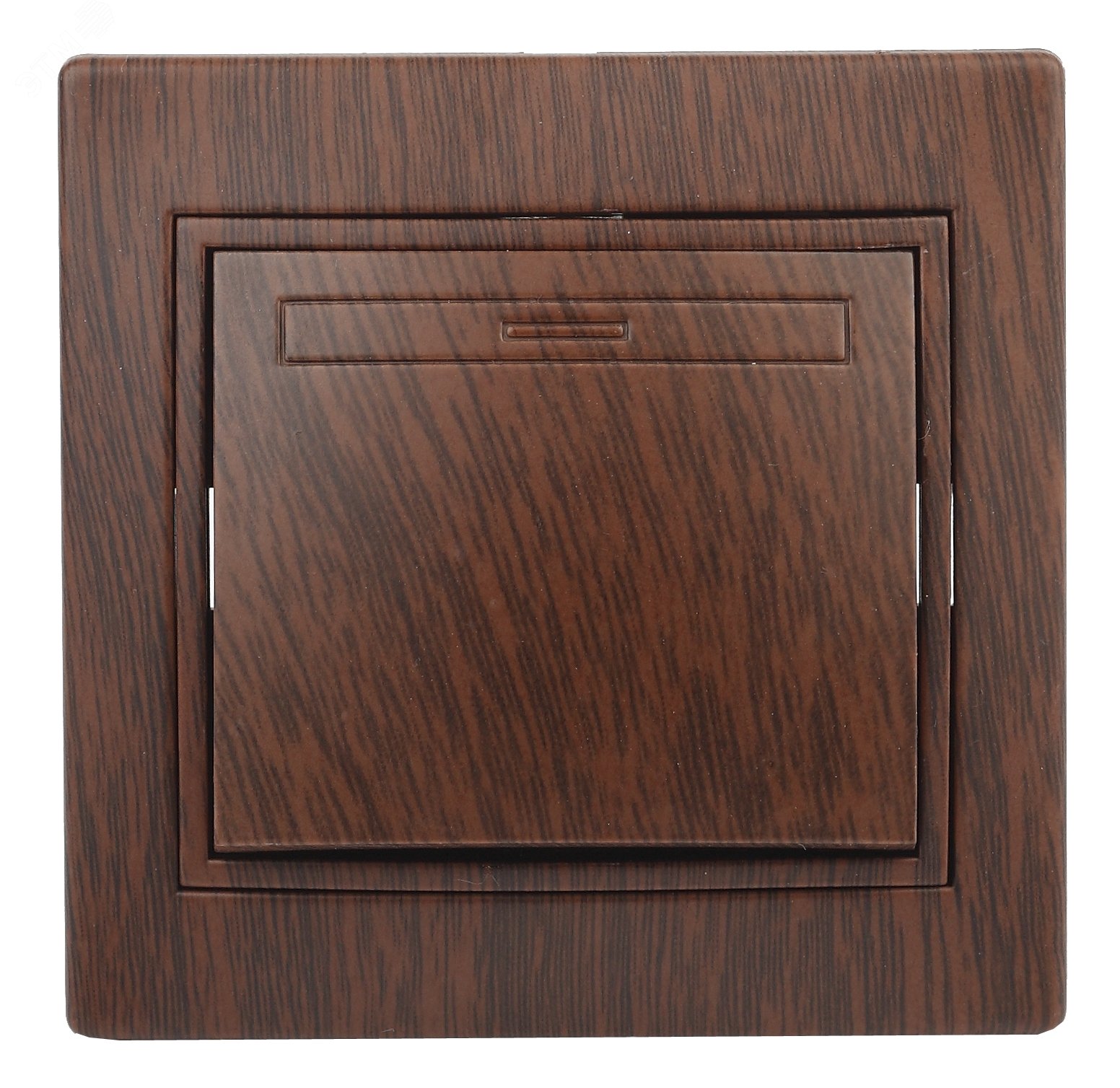 Изображение товара Выключатель одноклавишный Intro Plano в рамке скрытой установки Венге 10А 250В