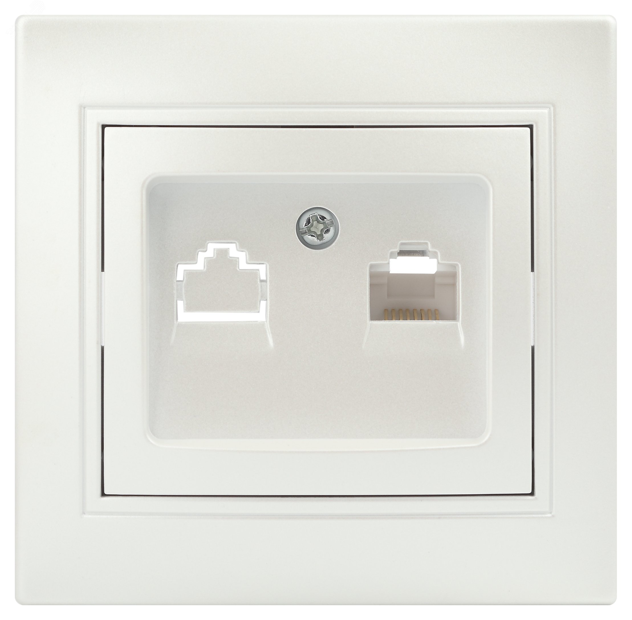 Изображение товара Розетка информационная Intro Plano 1-303-06 RJ45 IP20 скрытый монтаж перламутровый